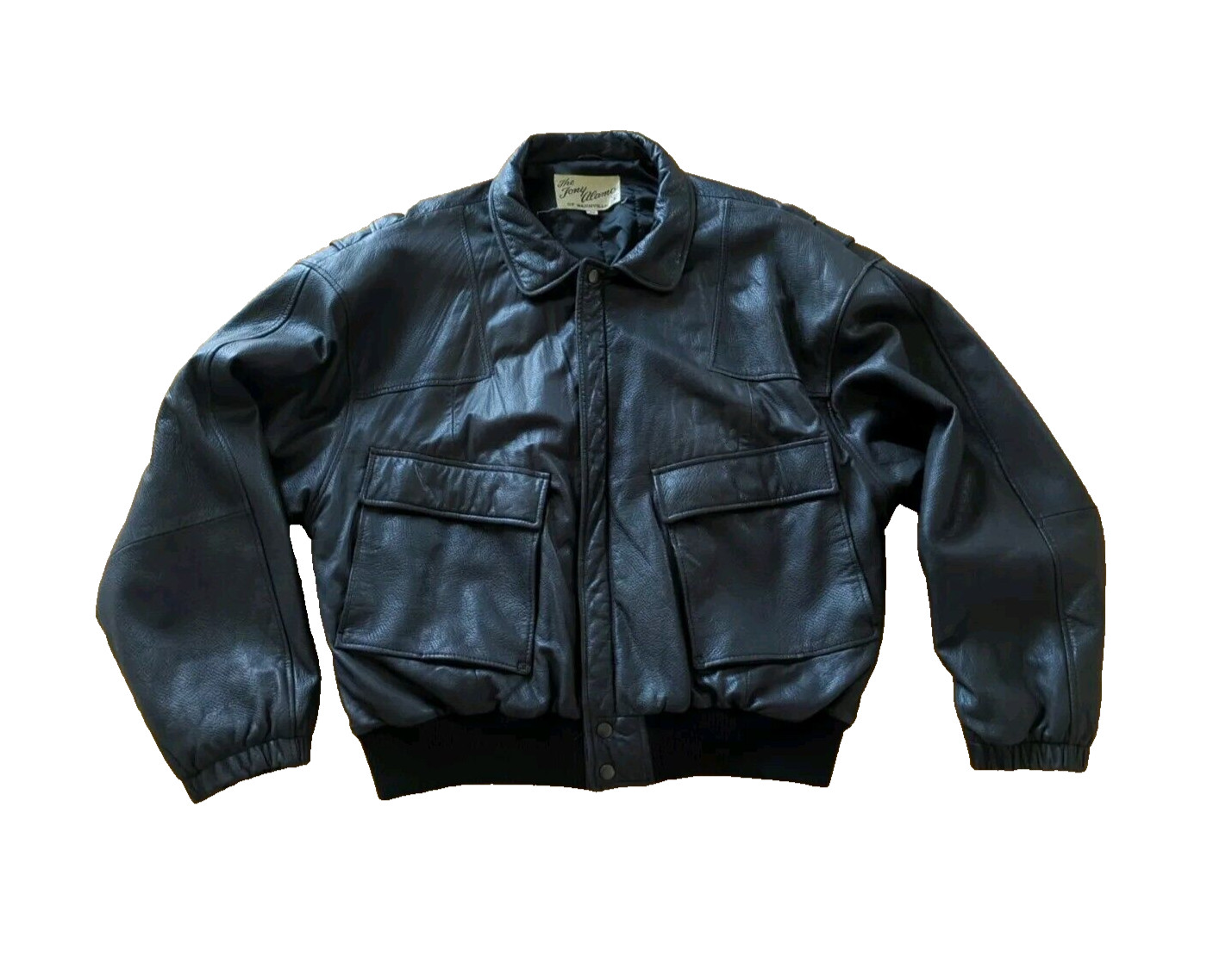 Vintage RARE The Tony Alamo Of Nashville Leather Bomber Jacket 80s Size 46 M2