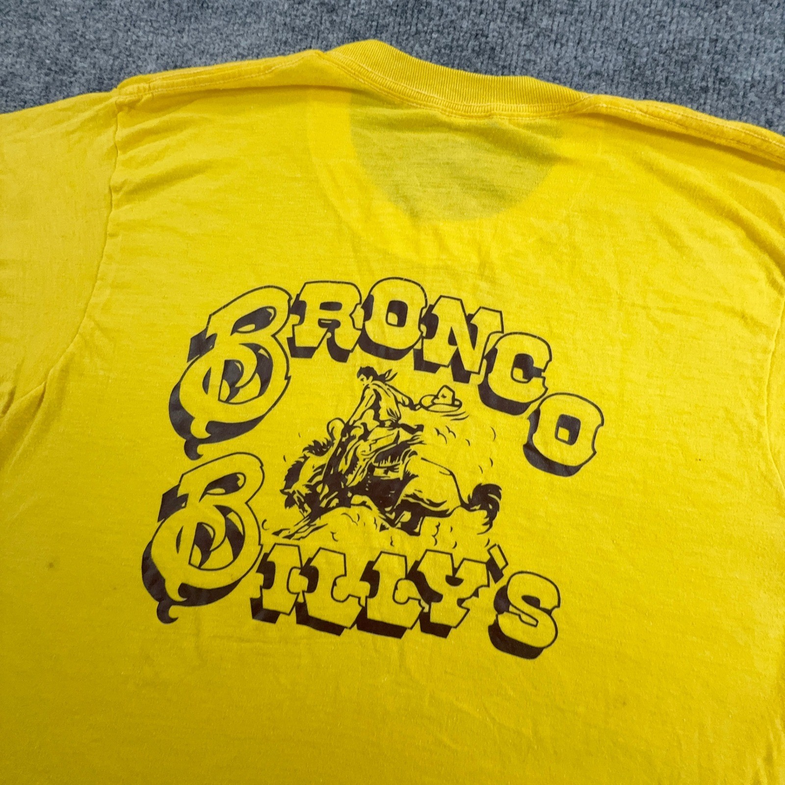 Vtg Bronco Billy\'s T Shirt Mens XL (Fit S) Columbus Ohio Single Stitch Staff