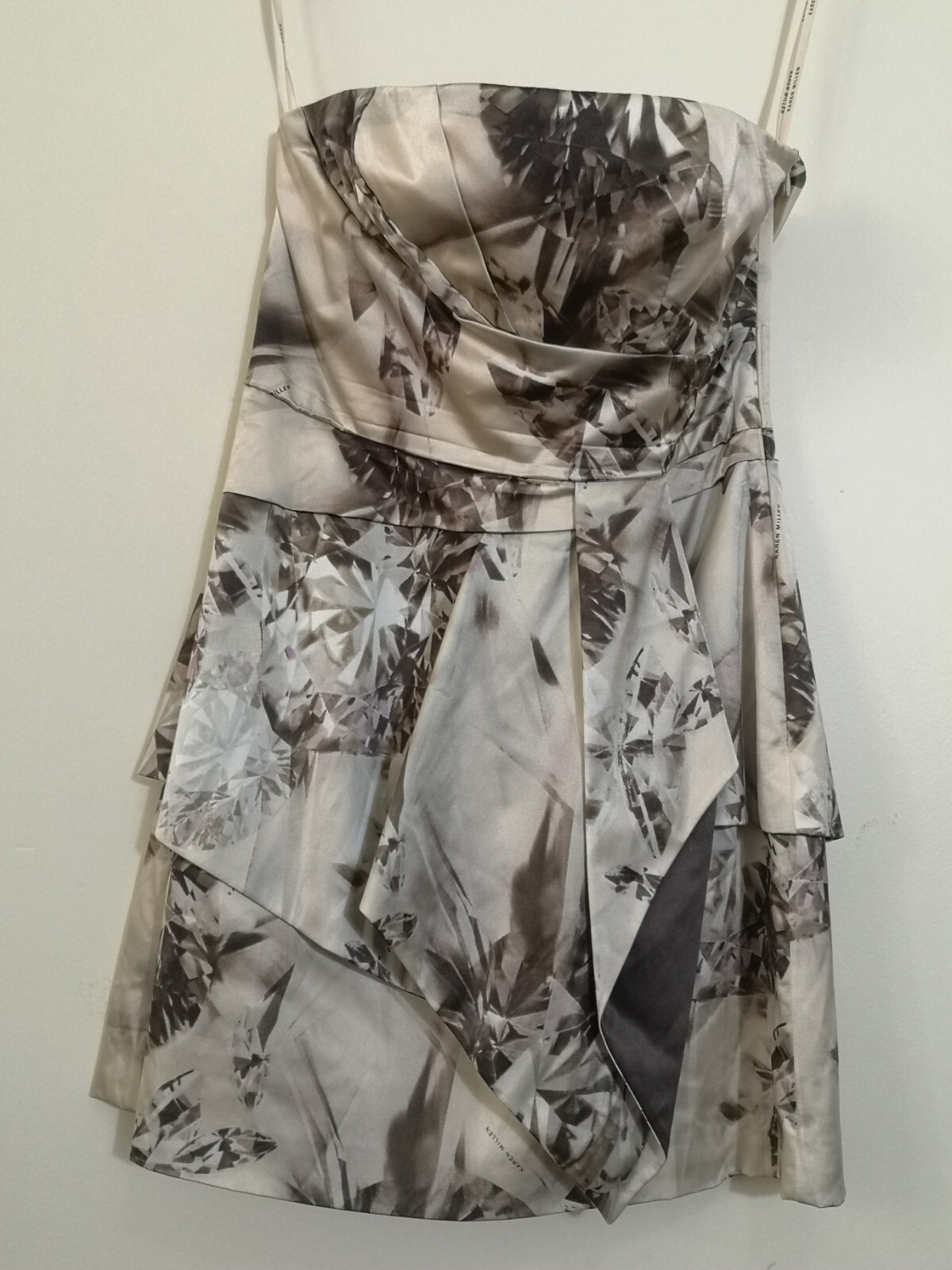 Karren Millen England Strapless Cocktail Dress Silk Size US 8 UK 12