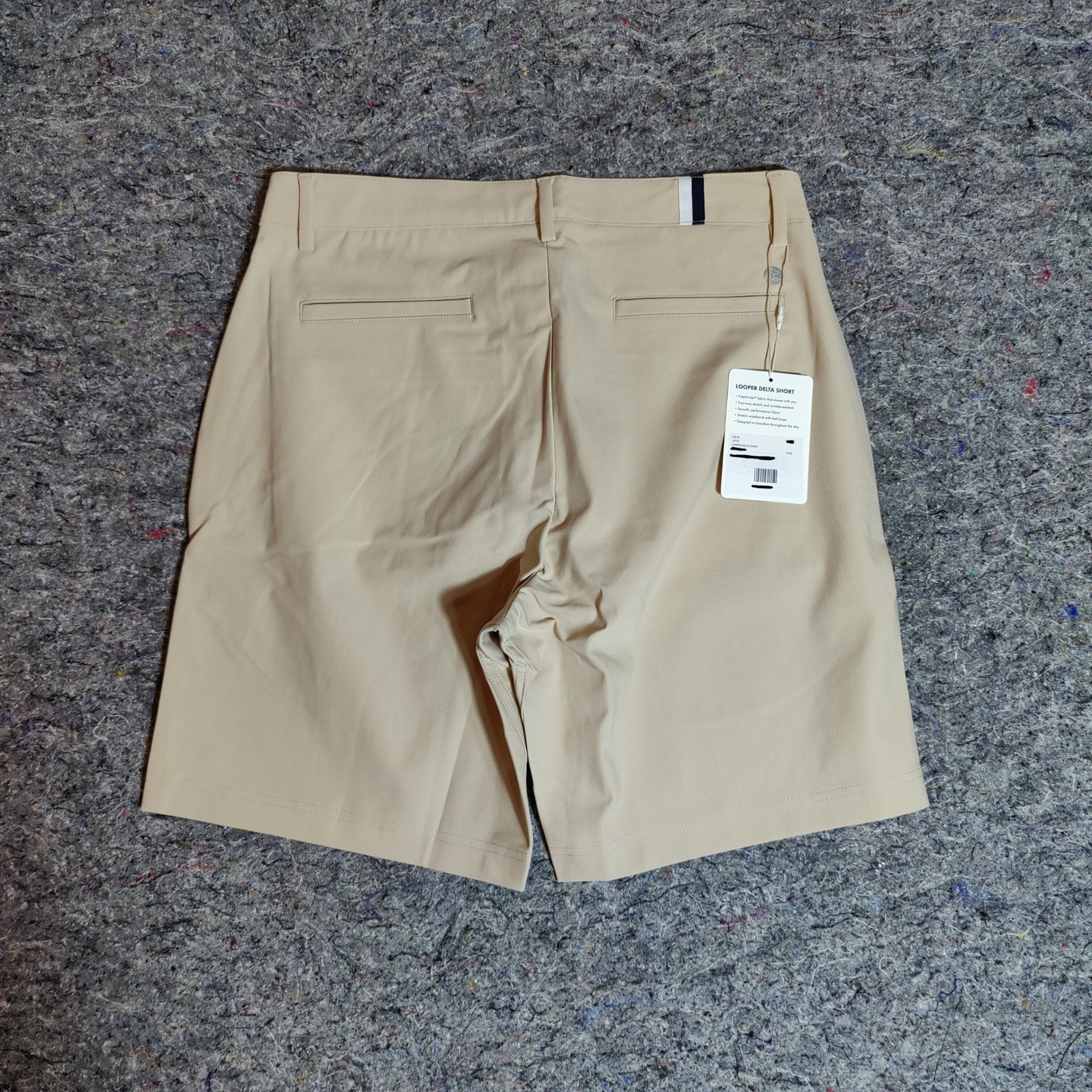 Rhoback Looper Delta Shorts Mens 32 Latte Tan FreeStride Performance Golf NEW