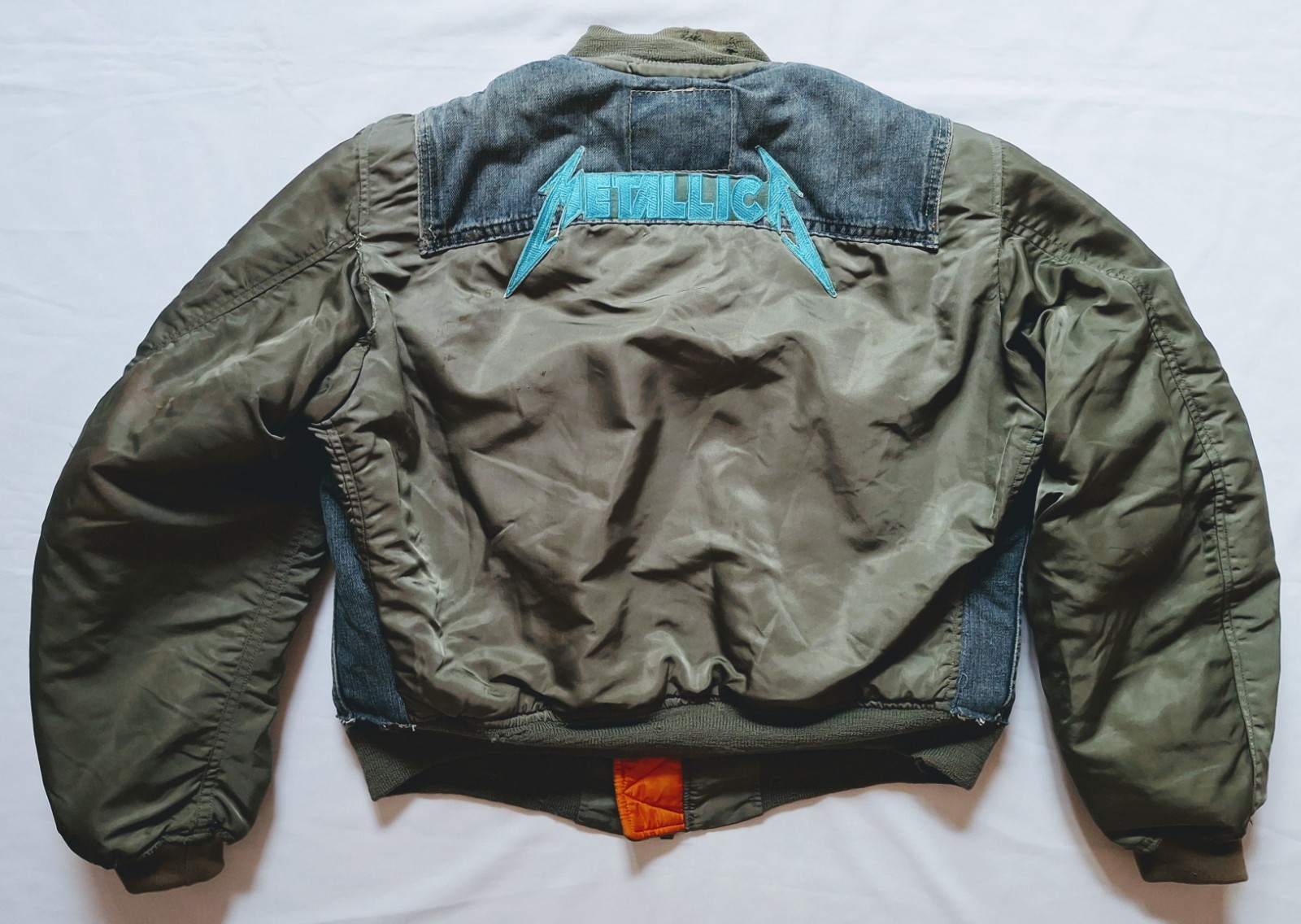 Metallica Mens Bomber Denim Jacket Size M