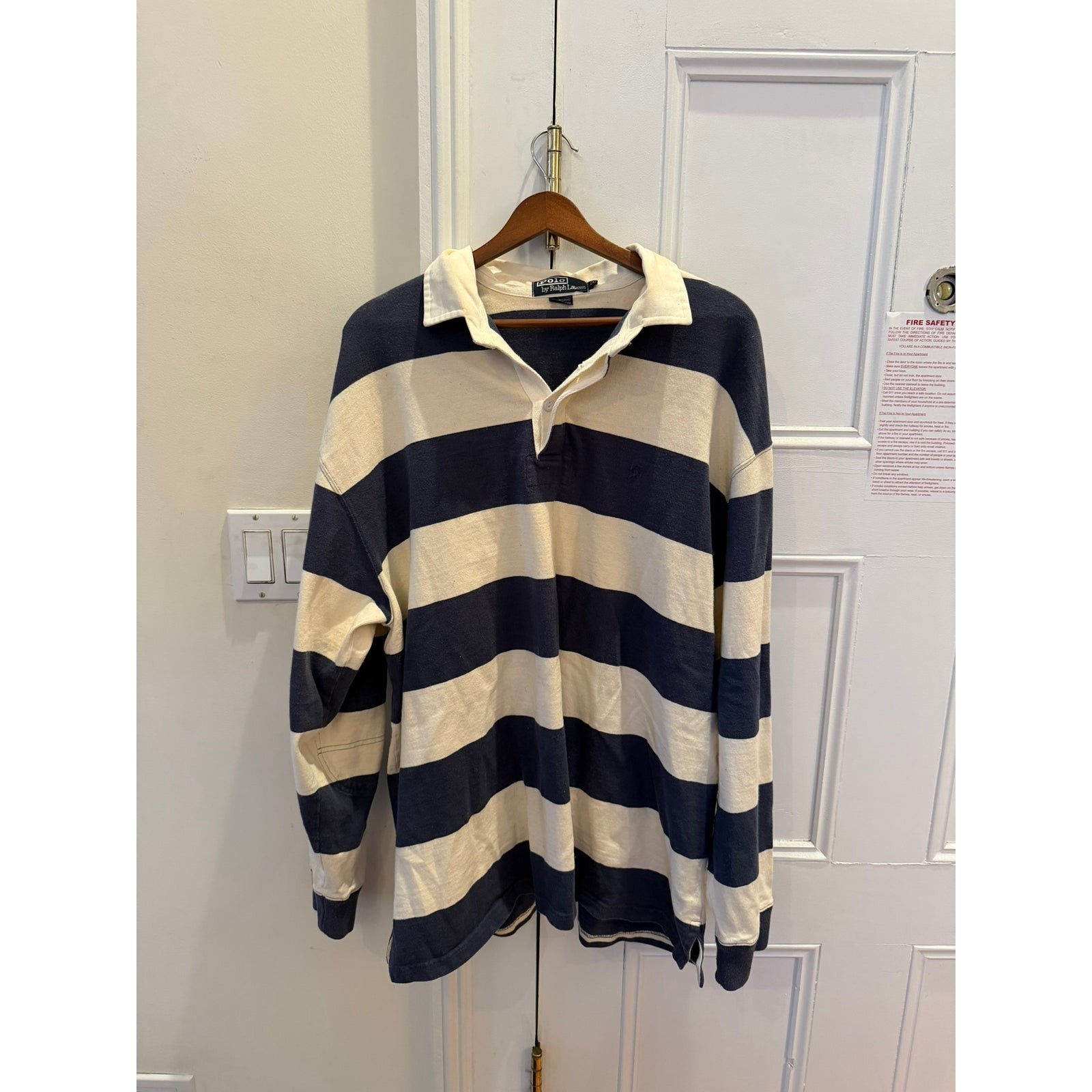 Rare Vintage Polo Ralph Lauren Striped Rugby XL