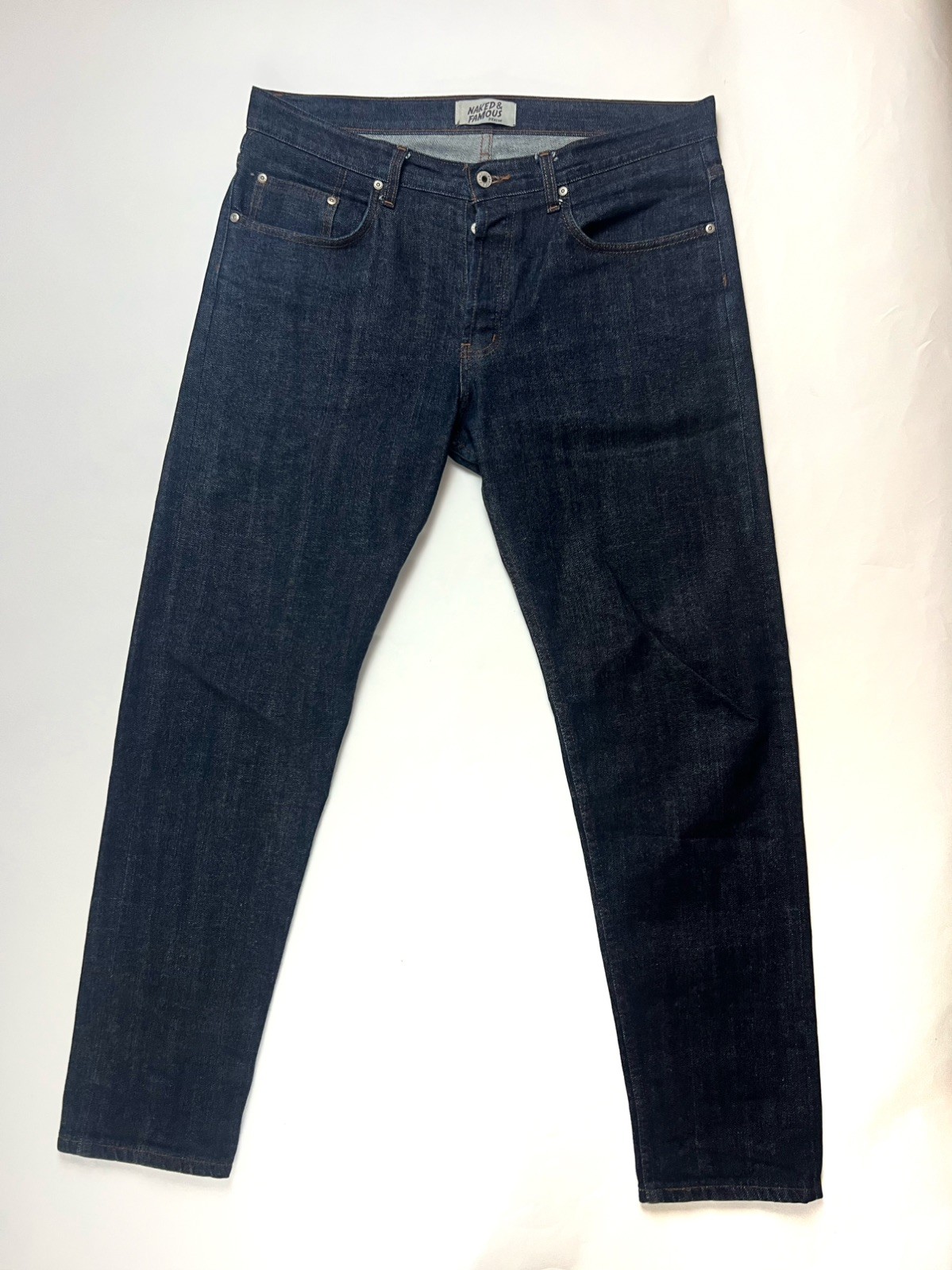 Naked & Famous Easy Guy Jeans, Selvedge Raw Denim Men’s 36, Excellent Condition