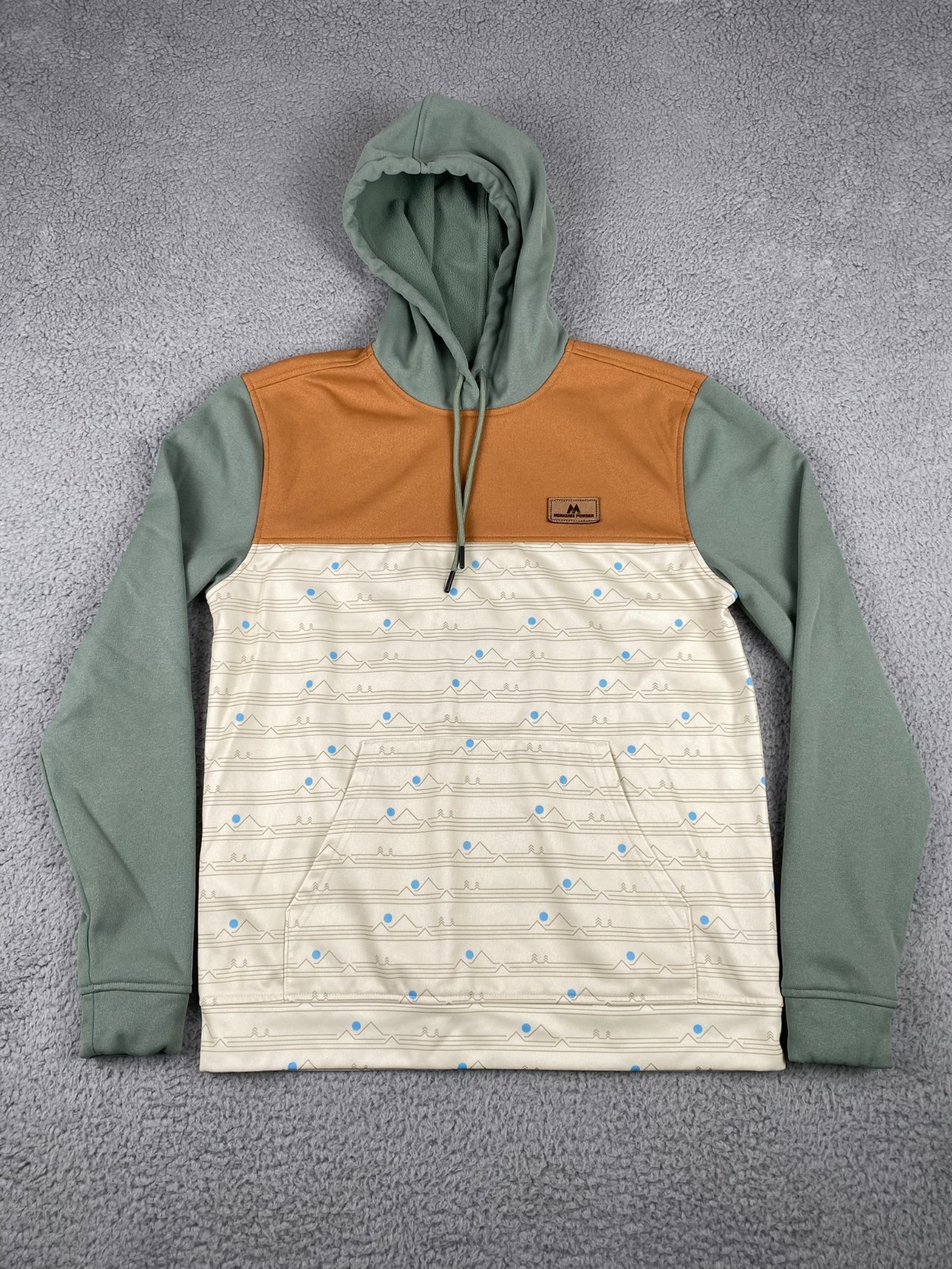 Jack + Sage Hoodie Mens Small All Over Print Mountain Monashee Powder Outdoor