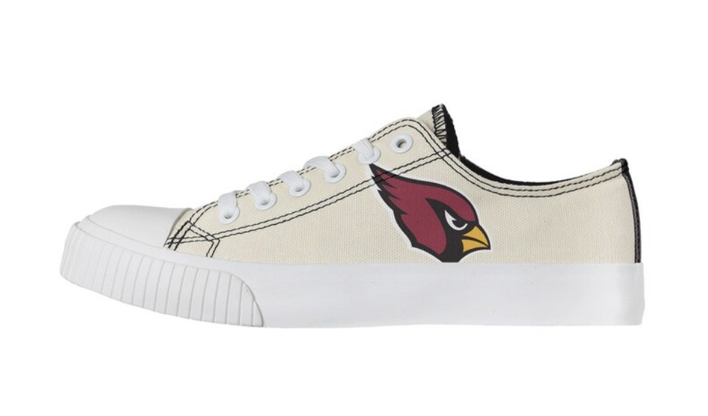 NFL Arizona Cardinals FOCO Cream Low Top Canvas Shoes Women\'s Size 6 New In Box