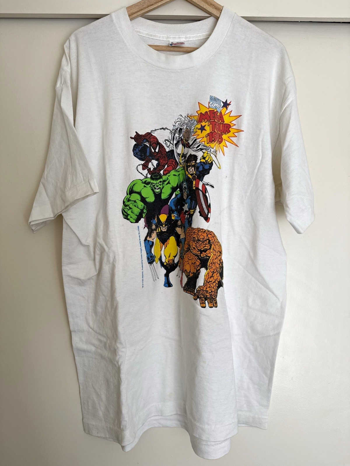 Fruit of the Loom vintage Marvel Comics Mega Tour 1993 Tee XL