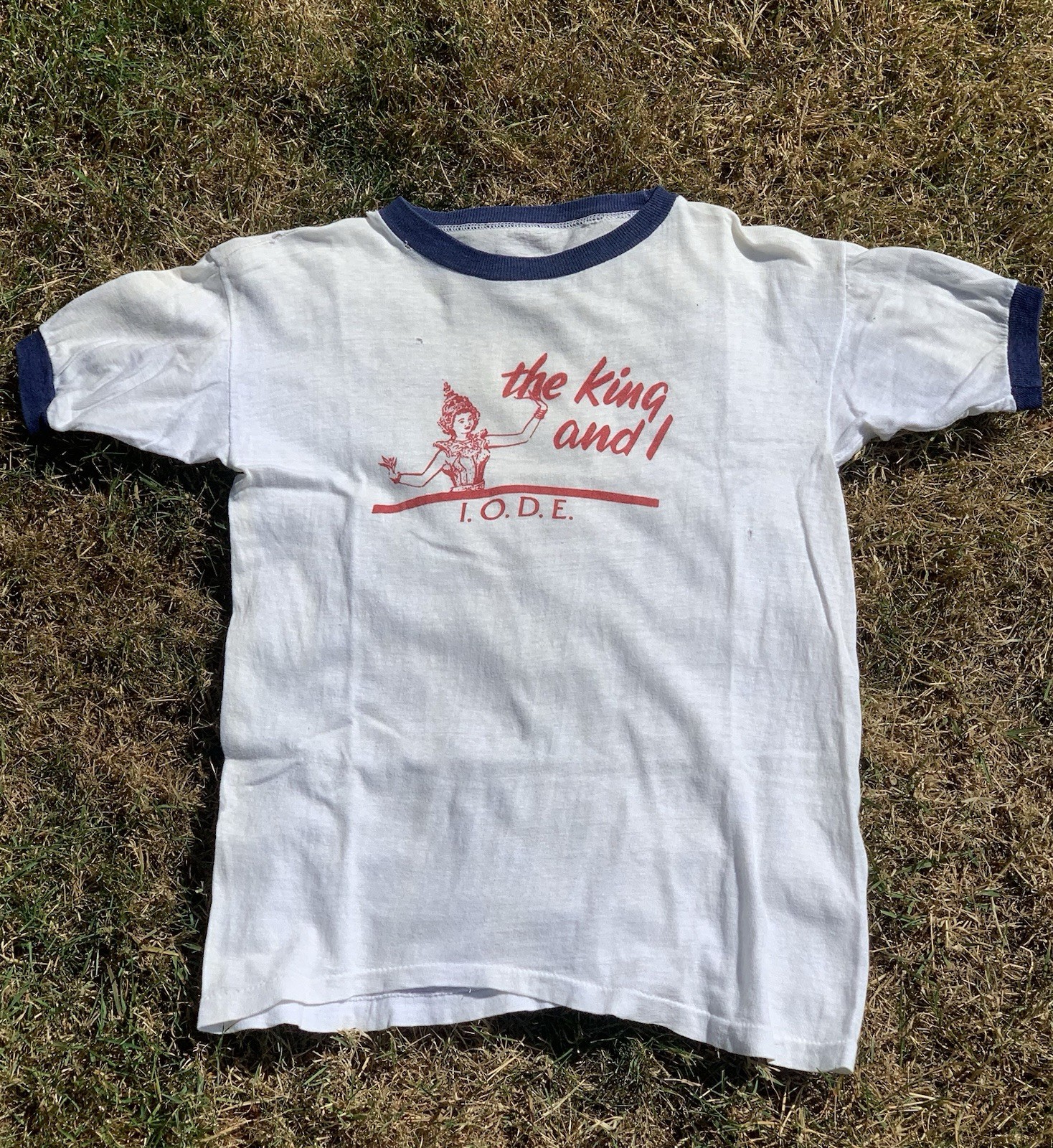 Rare 50s The King and I, I.O.D.E Ringer T Shirt Musical Movie Film Vintage