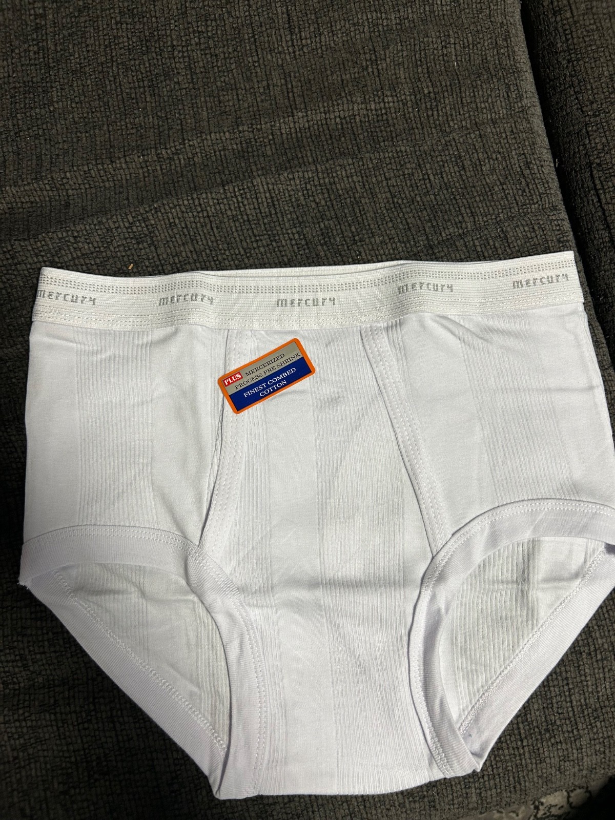 3 Pack Mercury Men’s 100% Cotton Underwear  – White Briefs – Soft, Breathable