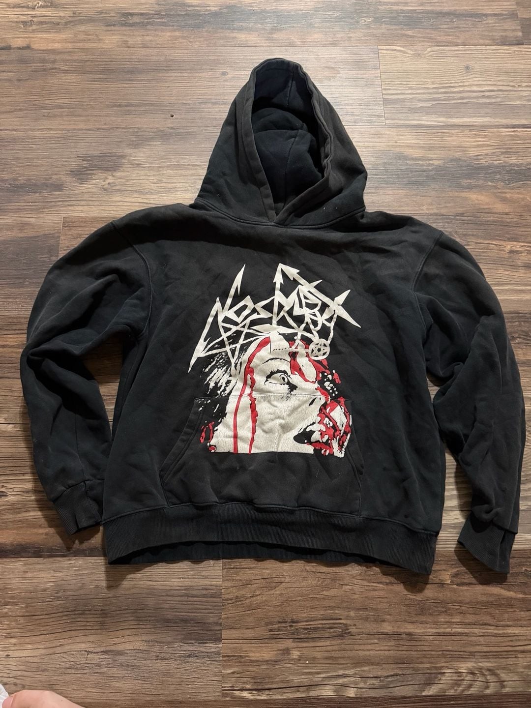 Destroy Lonely No Stylist Tour Hoodie Black Graphic Tour Print
