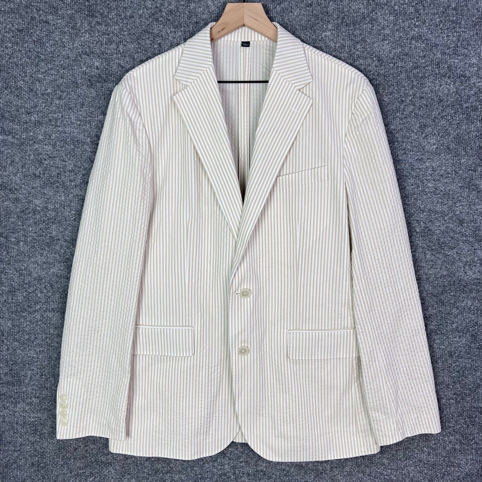 NEW J.Crew Crosby Classic Fit Unstructured Suit Jacket Stripe Blazer Size 39R