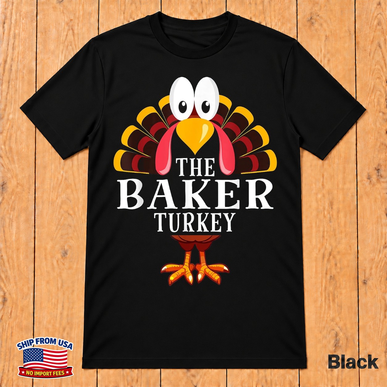 Thanksgiving Turkey Baker Matching T-Shirt