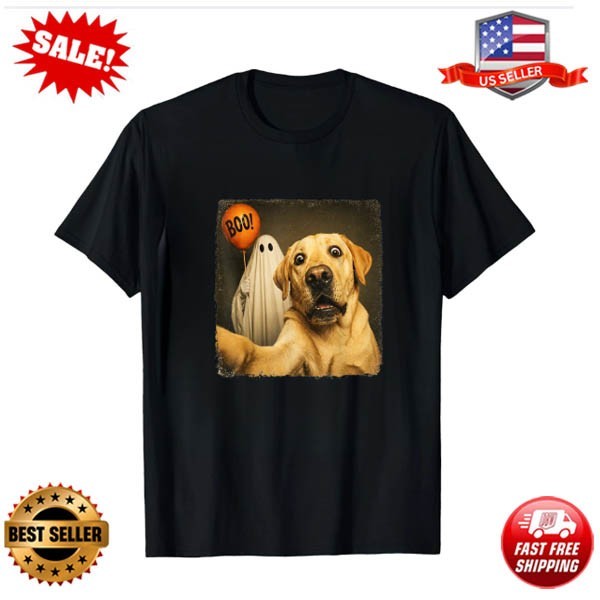 Boo Yellow Labrador Halloween Ghost Funny Dog Lovers T-Shirt