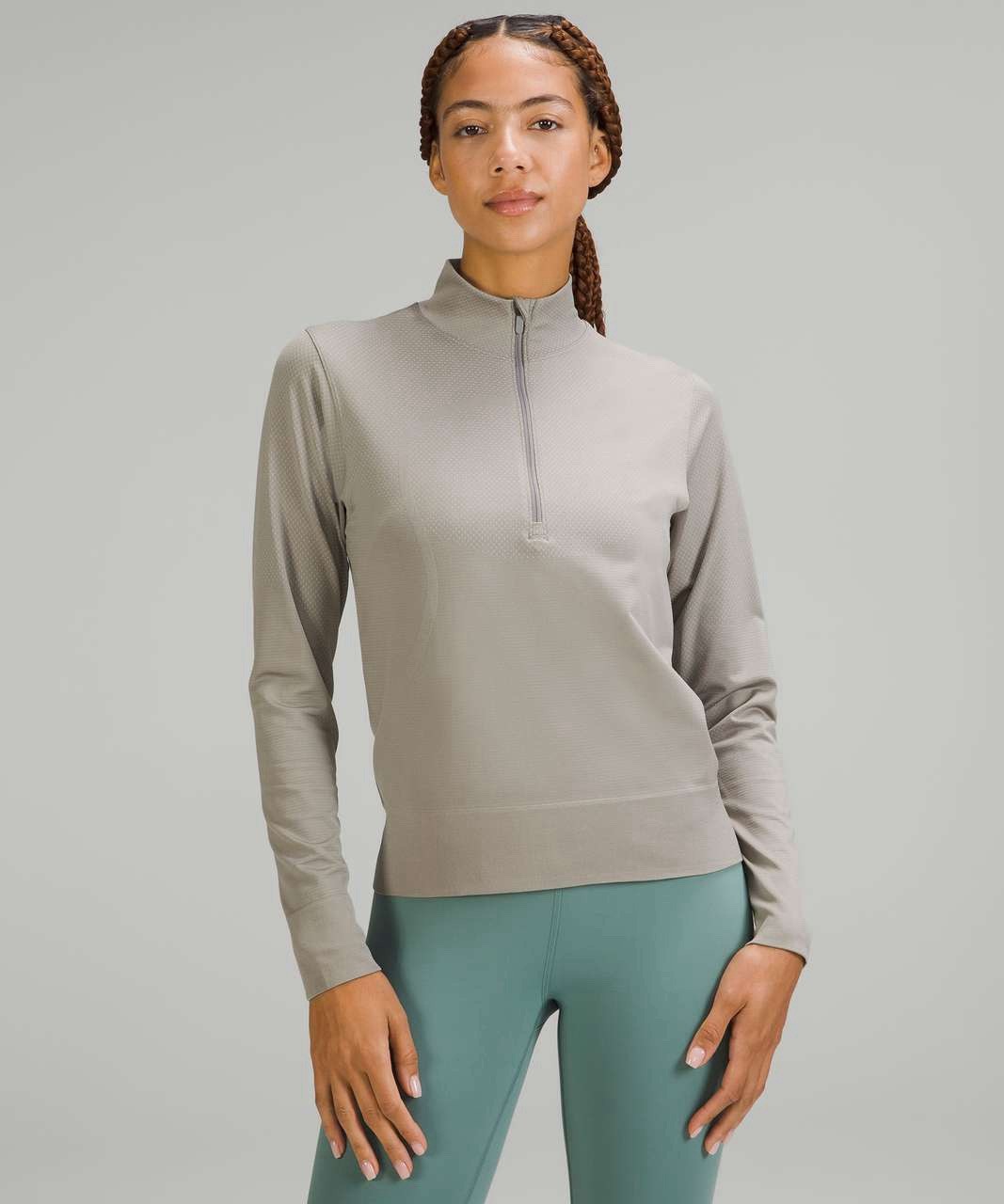 Lululemon Swiftly Relaxed Half Zip Top Women\'s Size 4 Gray Pullover