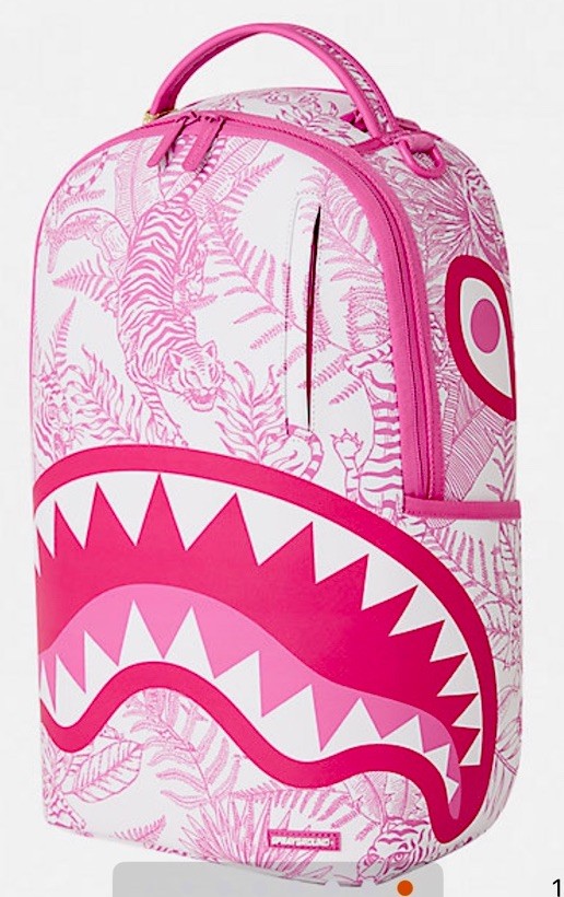 BRAND NEW Sprayground Pink Jungle Themed Tiger Print Backpack w/ Tag