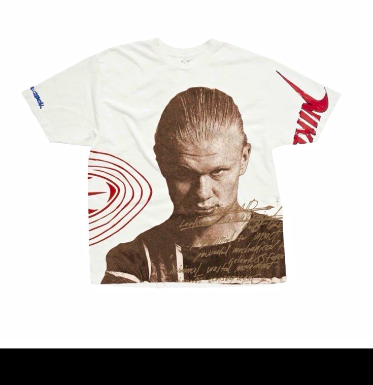 Nike CJ x Nike Athletes Series Erling Haaland White Graphic Tee L Heavyweight