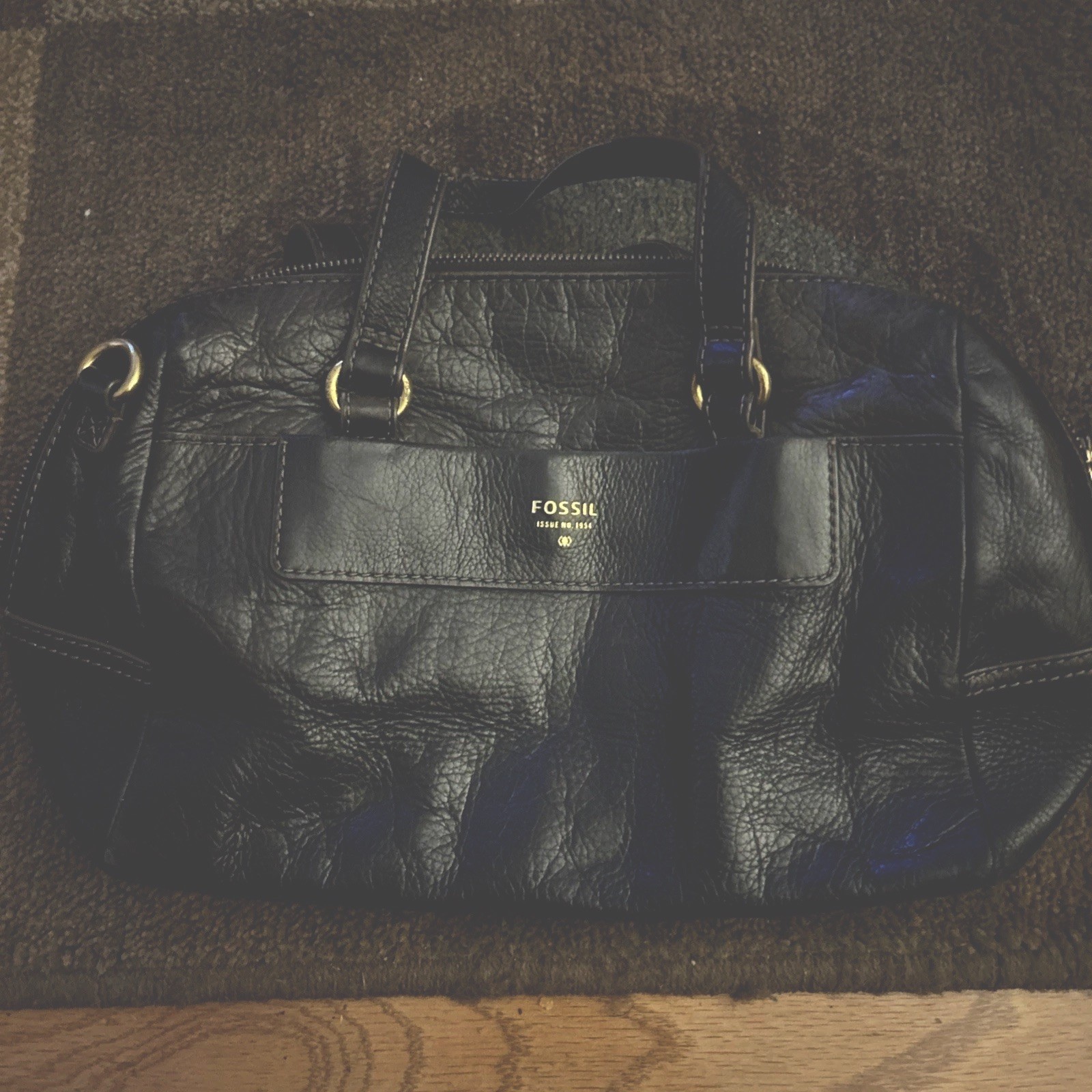 Fossil Vintage Issue No. 1954 Black Leather