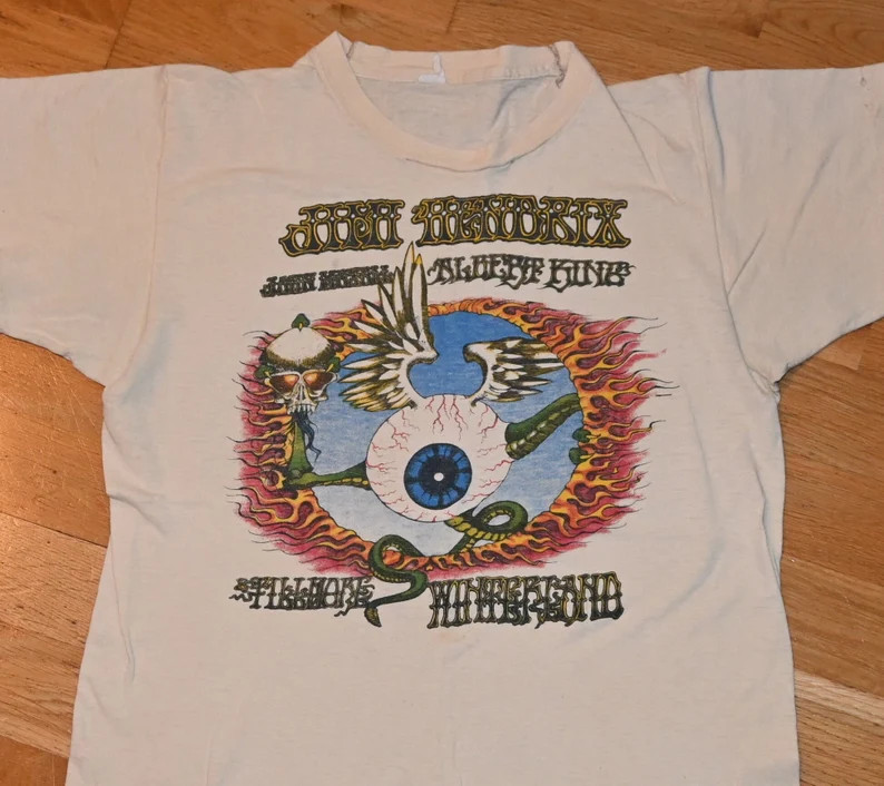 1973 JIMI HENDRIX vintage rare 70\'s 1970\'s t-shirt Concert Tour