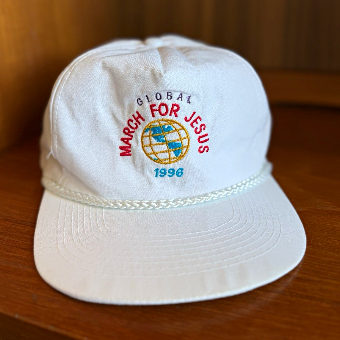 Vintage March for Jesus 1996 White Baseball Cap Christian