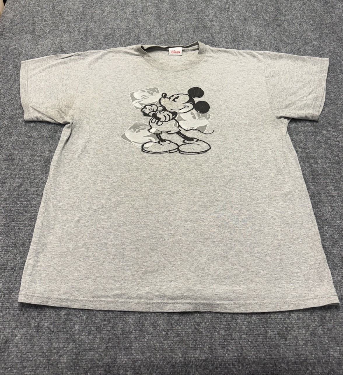 VTG Disney Store Mickey Shirt Large Gray Paper Tag 90s