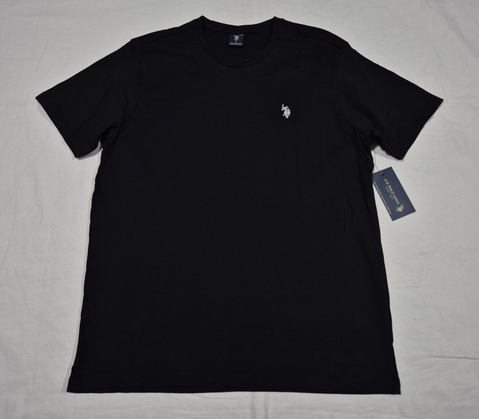 US POLO ASSN Mens Crewneck  Casual Classic Short Sleeve Tee 100 % Cotton Black