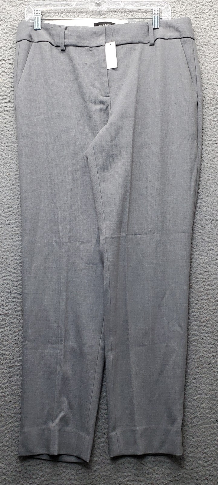 Talbots Hampshire Ankle Pants Womens 10 Gray Stretch Flat Front Straight Leg
