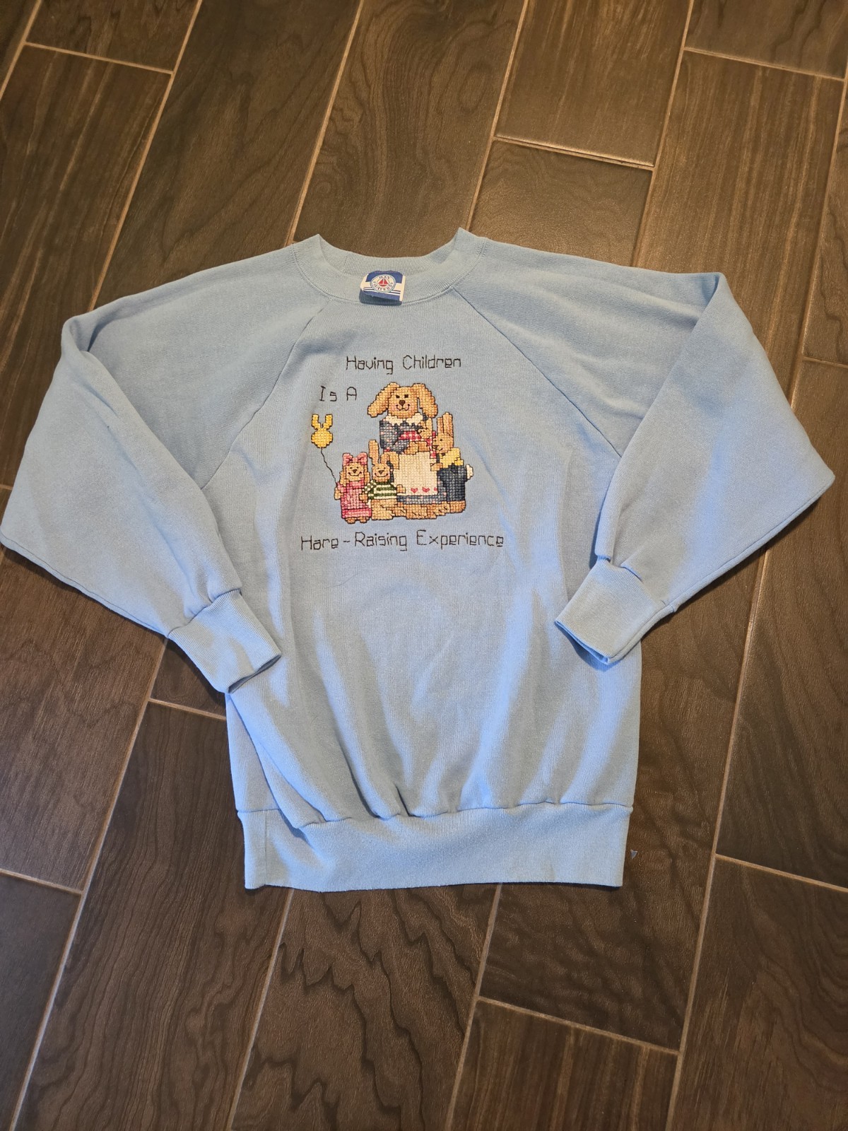 Vintage Bunny Cross Stitch Sweatshirt \