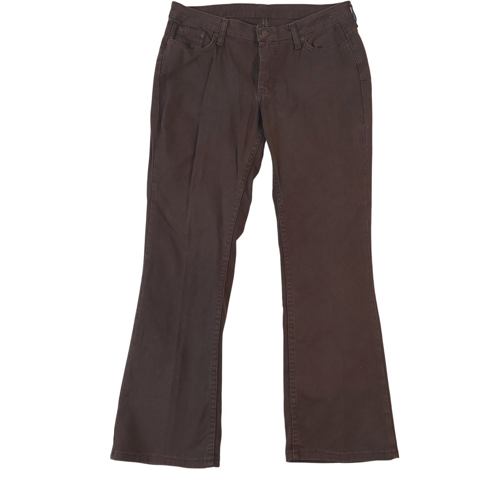 Riders by Lee Bootcut Pants Women 12P Brown Mid Rise Cotton Stretch IZS-G464-010