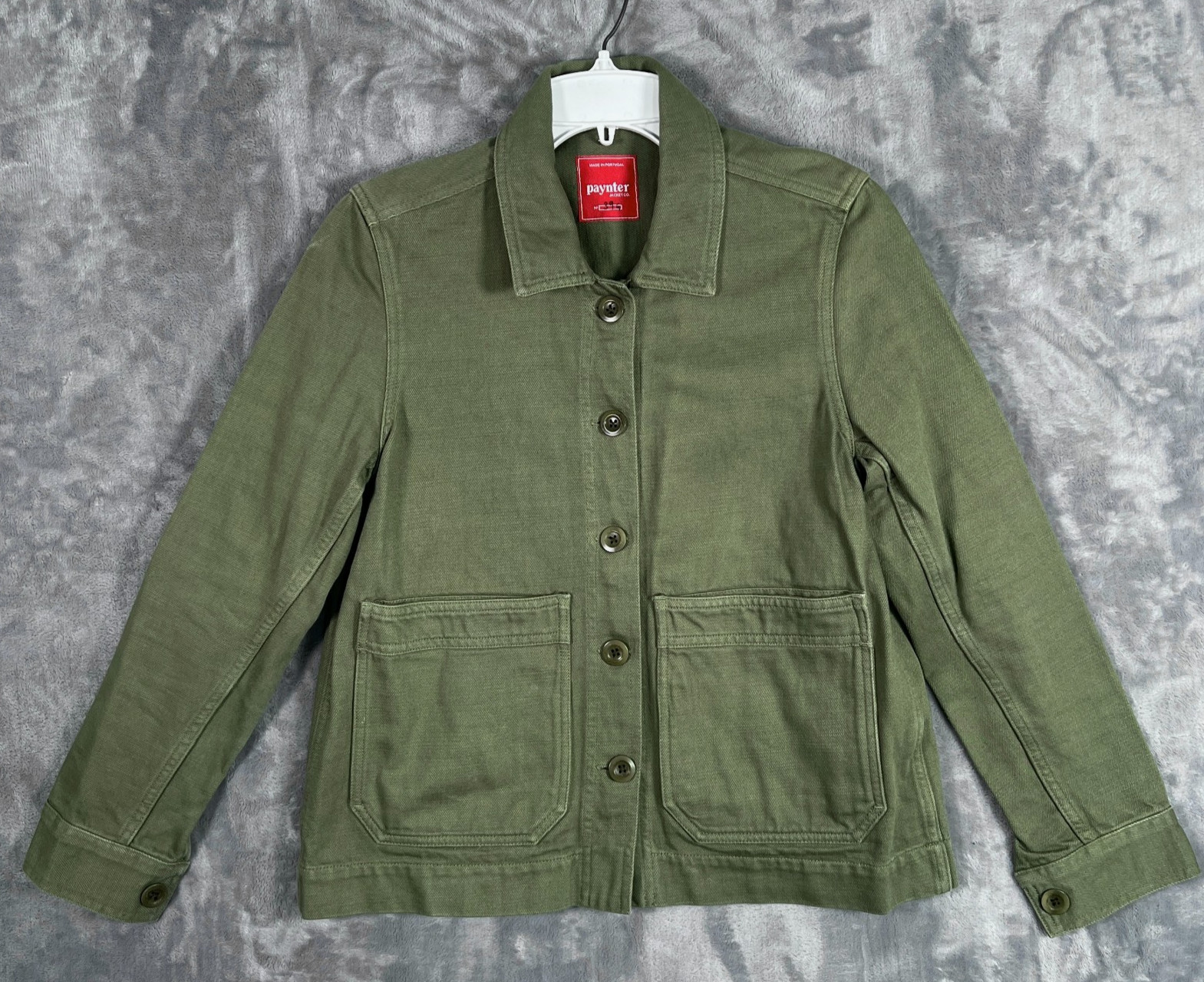 Paynter Batch No. 6 Chore Jacket Womens XS Green Italian Bull Denim