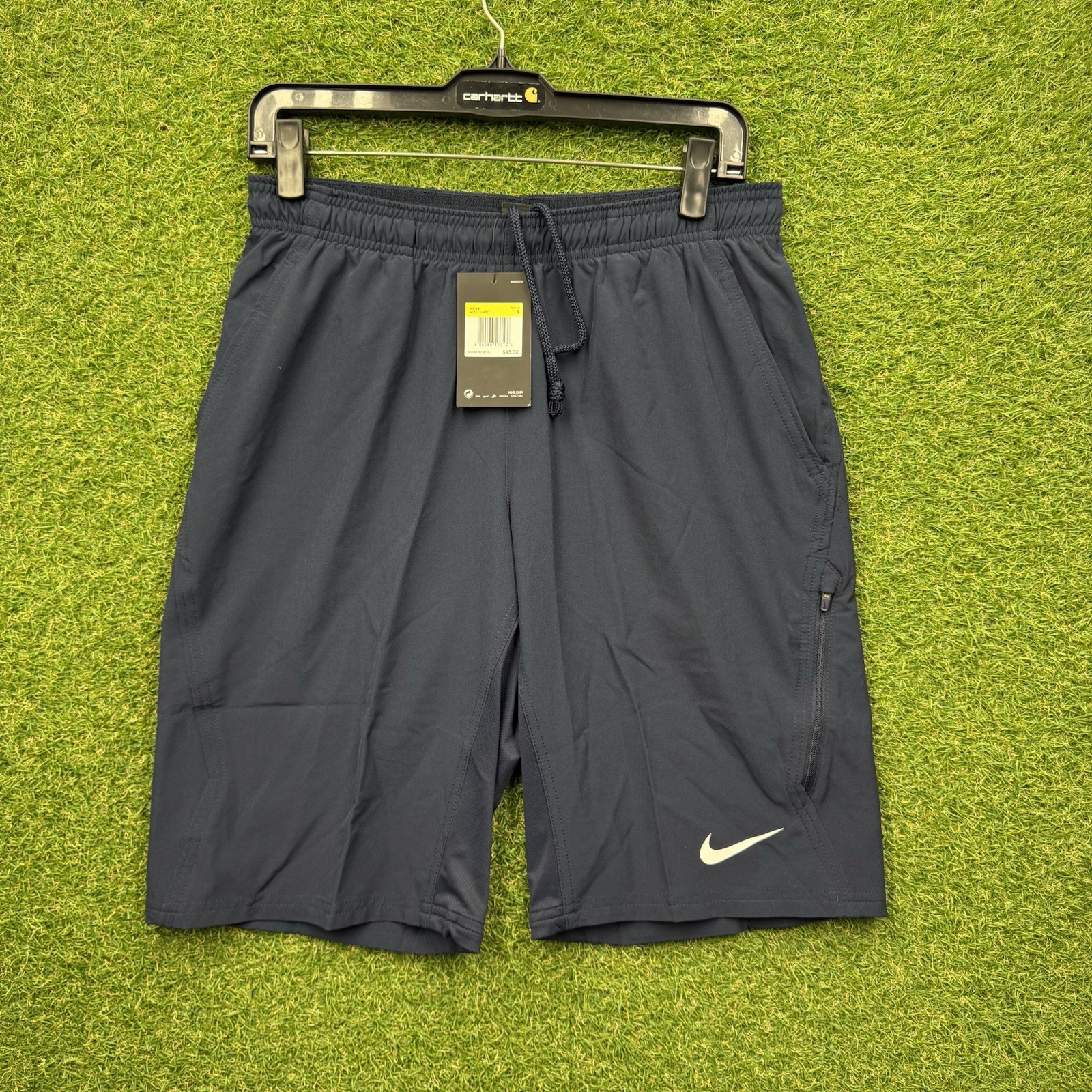 Nike Court Flex Woven Shorts Mens Small Blue Zip Pocket Tennis 11\
