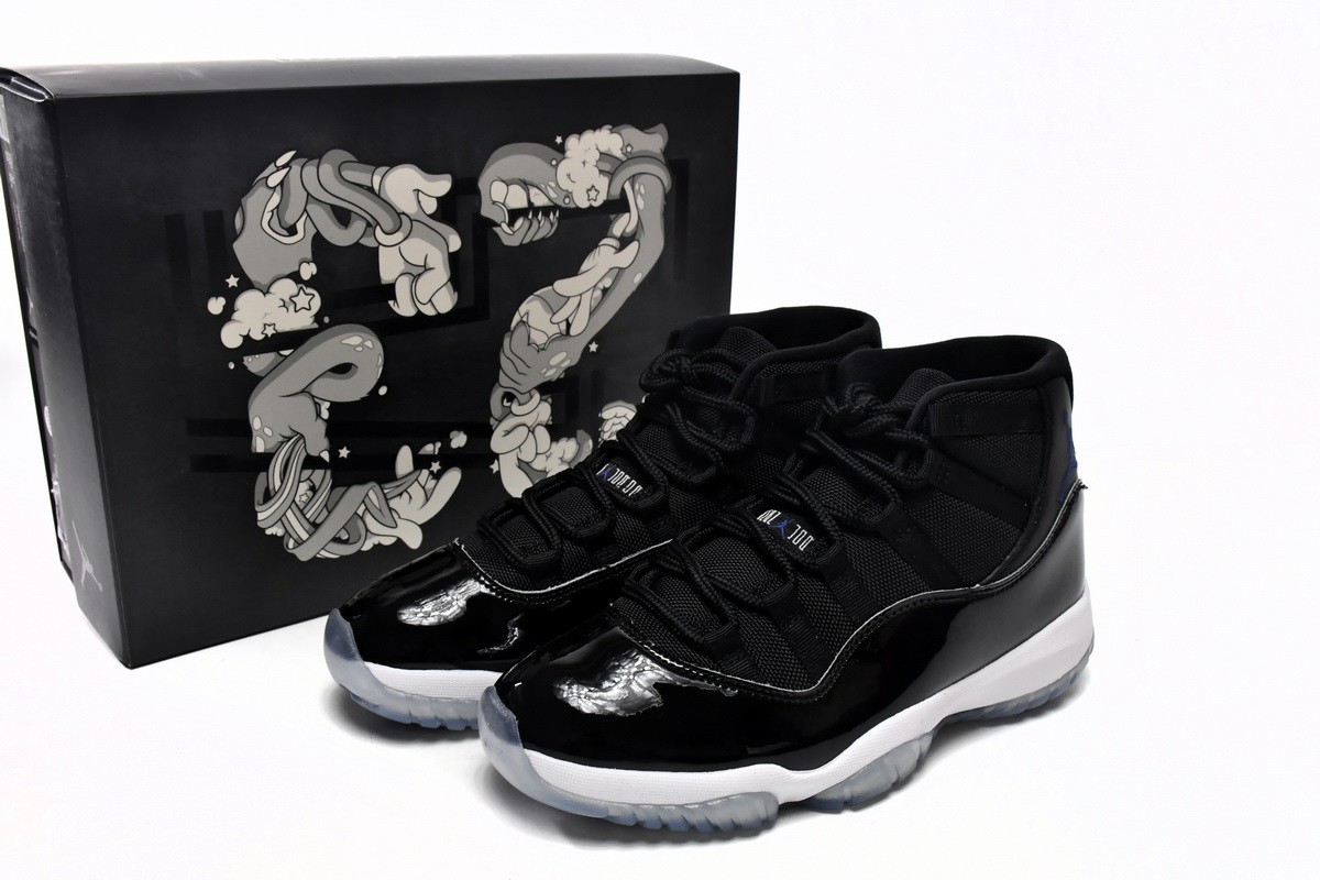 Nike Air Jordan 11 Retro Space Jam Black White Men\'s Shoes 378037-003