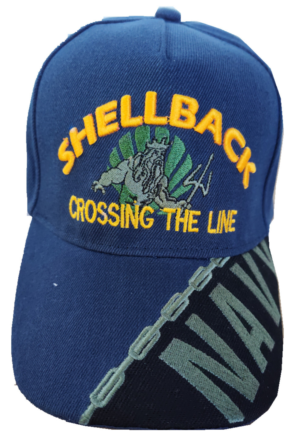 U.S. Navy Shellback, Crossing the line, Navy on bill, navy blue hat