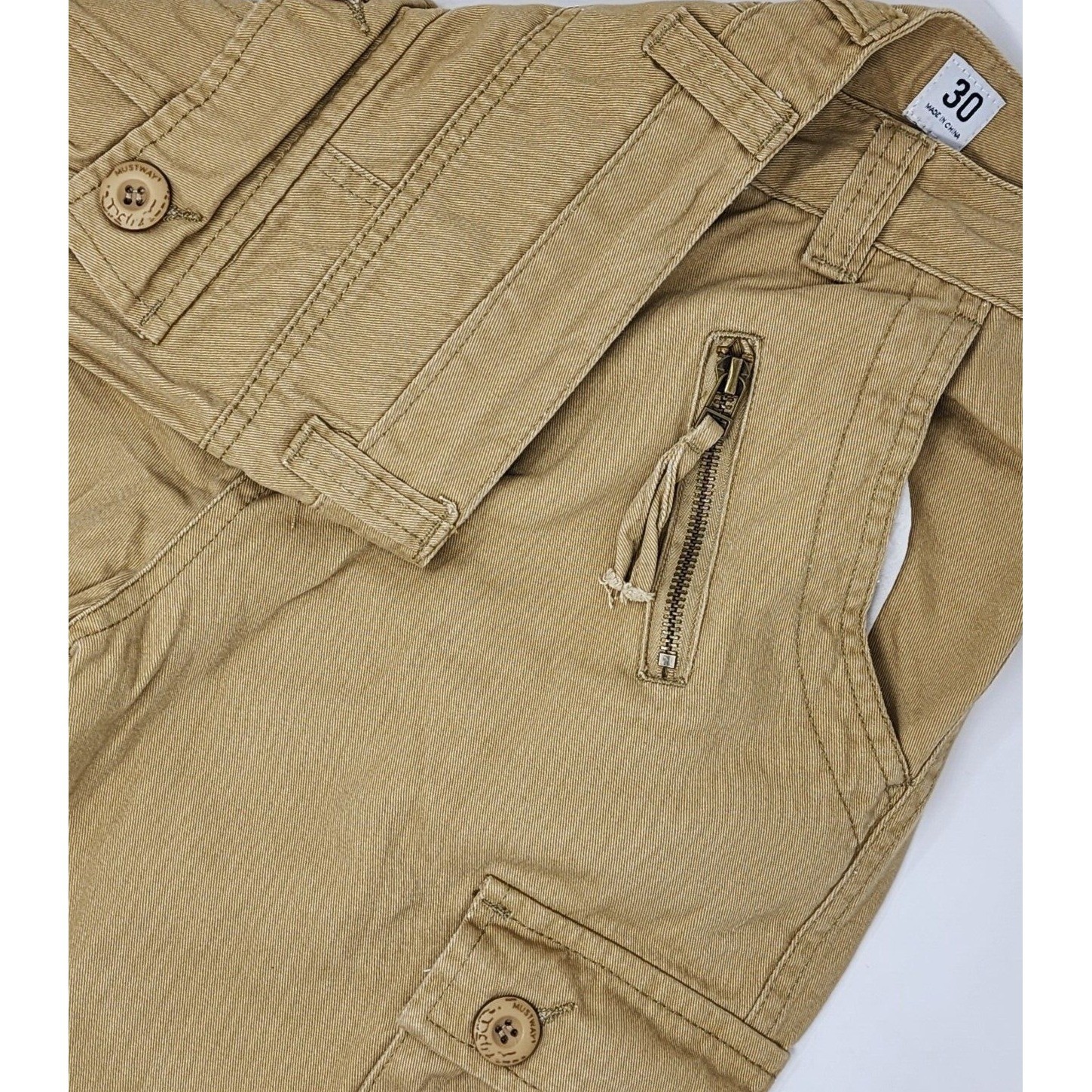 NEW AKARMY Must Way Men\'s Size 30 Khaki Cotton Casual Military  Work Cargo Pants
