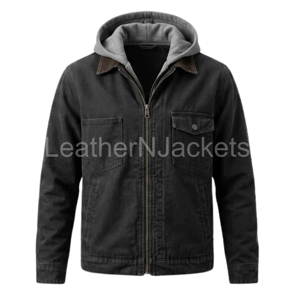 Spider Man Brand New Day Tom Holland Peter Parker Black Hooded Denim Jacket
