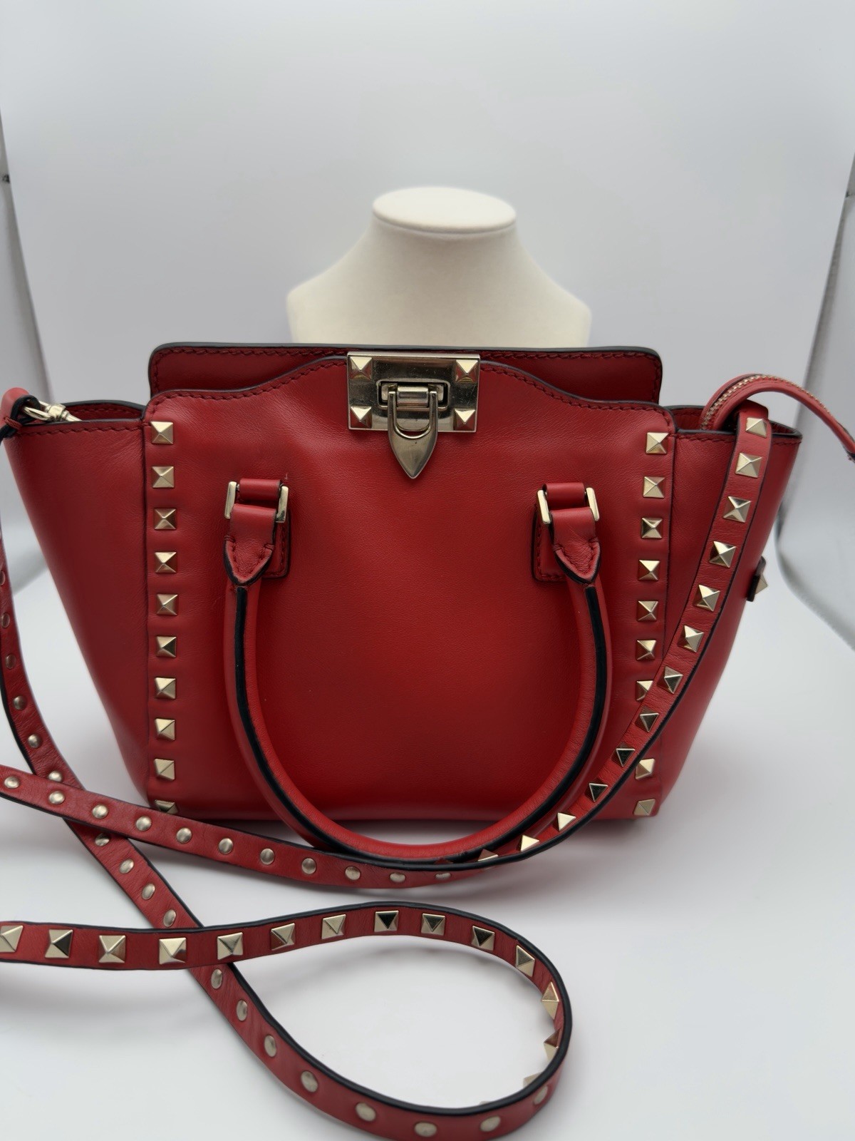 Authentic Valentino Garavani Rockstud Small Leather Shoulder Bag COA Repainted