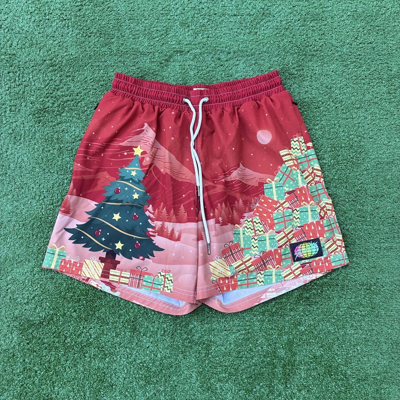 Slunks Men’s Volleyball Rare Christmas Exclusive Hybrid Beach Boardshorts Sz S