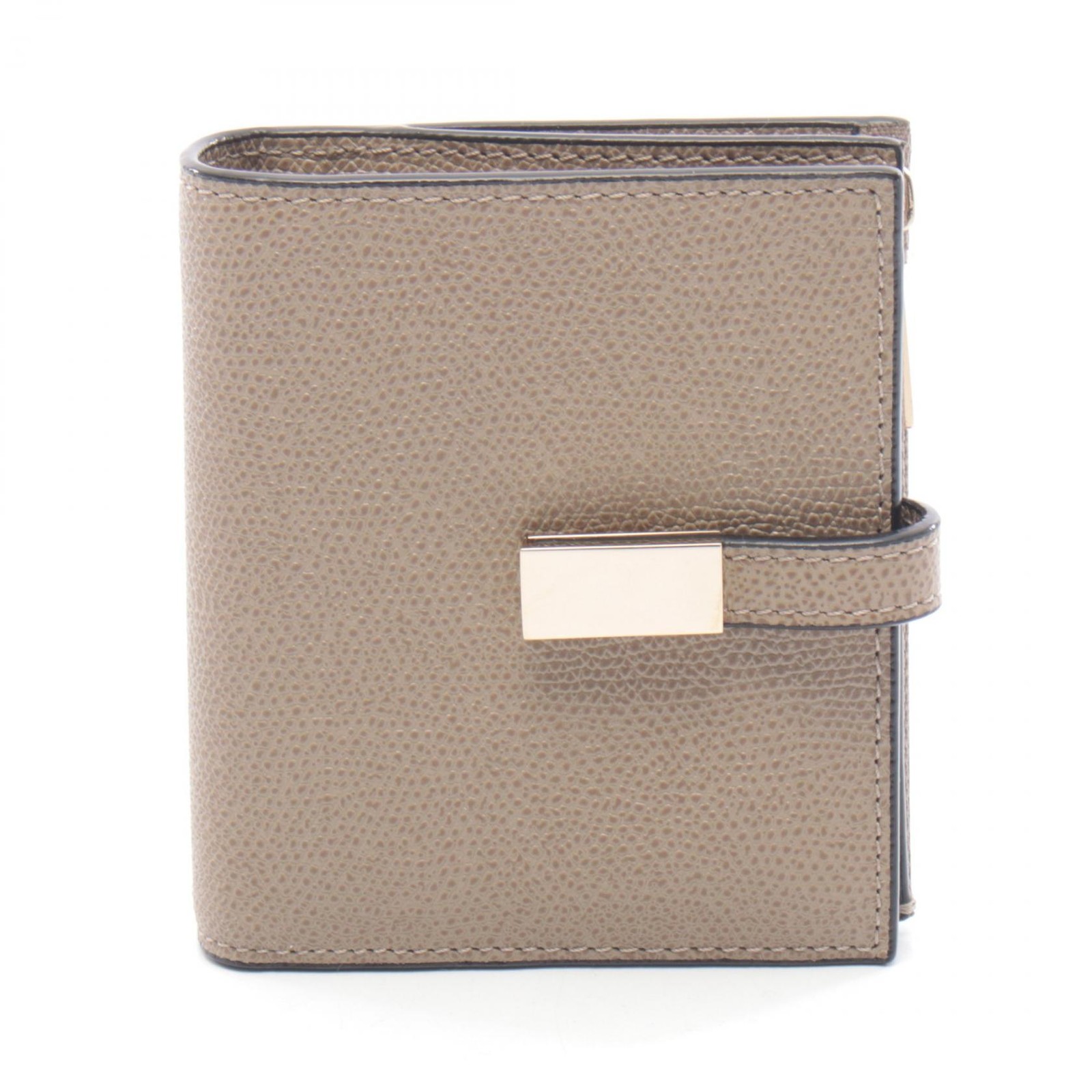 Valextra Iside Bi-fold wallet purse SGNL0039028LOCPS99MO leather Beige NEW Women