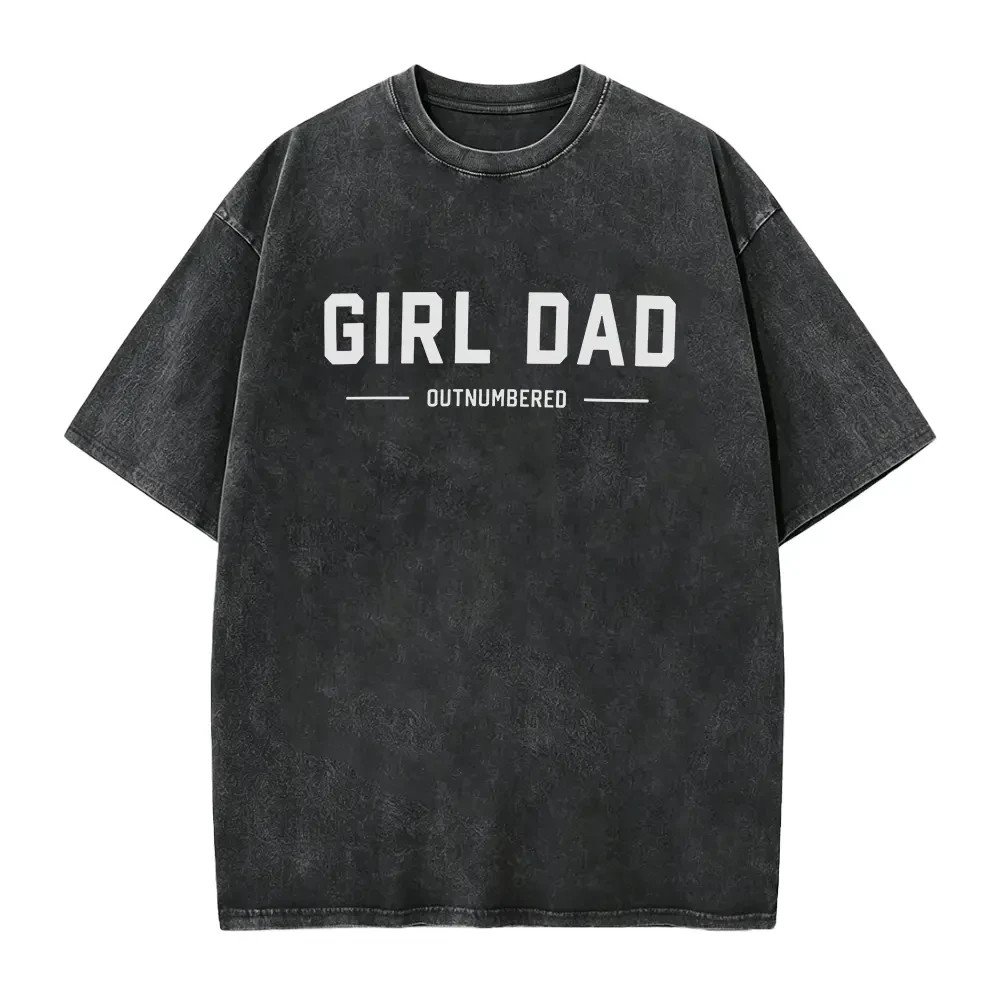 Girl Dad Shirt, Outnumbered Tee, Fathers Day Gift, Dad of Girls Top, New Father