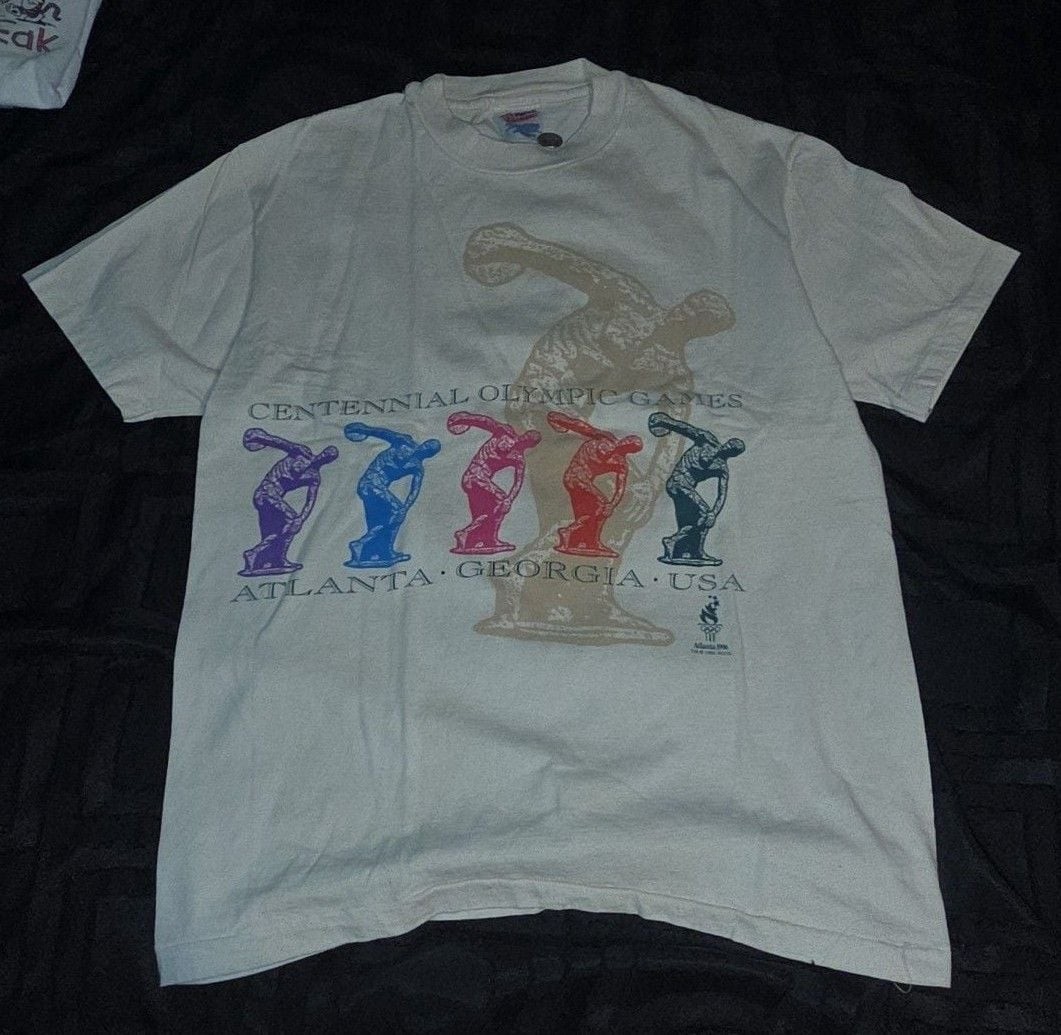Hanes Vintage 1996 Atlanta Olympic Games T-Shirt Size Medium