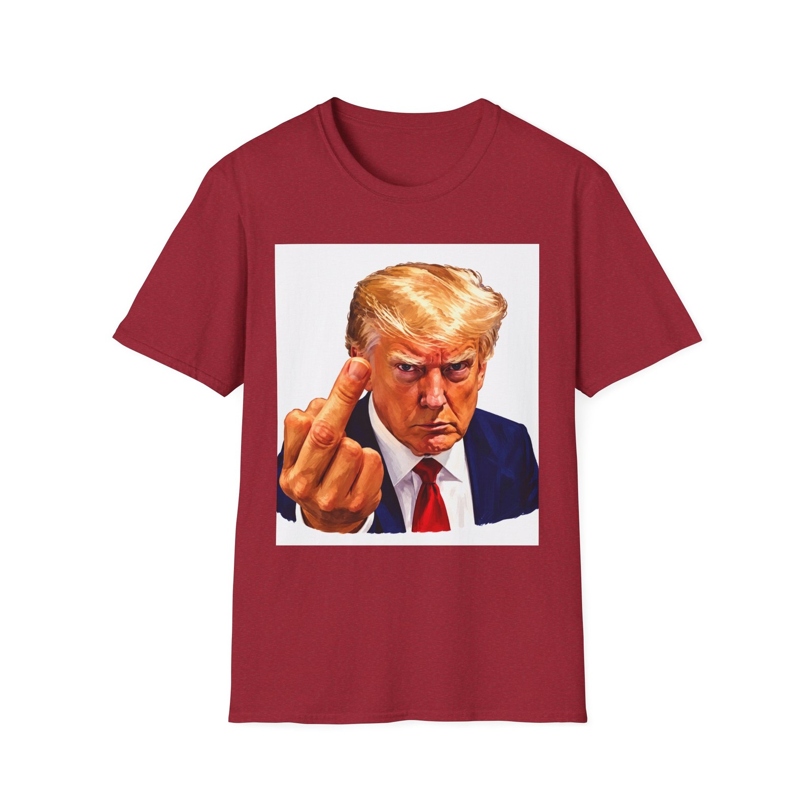 Donald Trump Middle Finger T-Shirt Funny Political Humor Graphic Tee Adult Gift