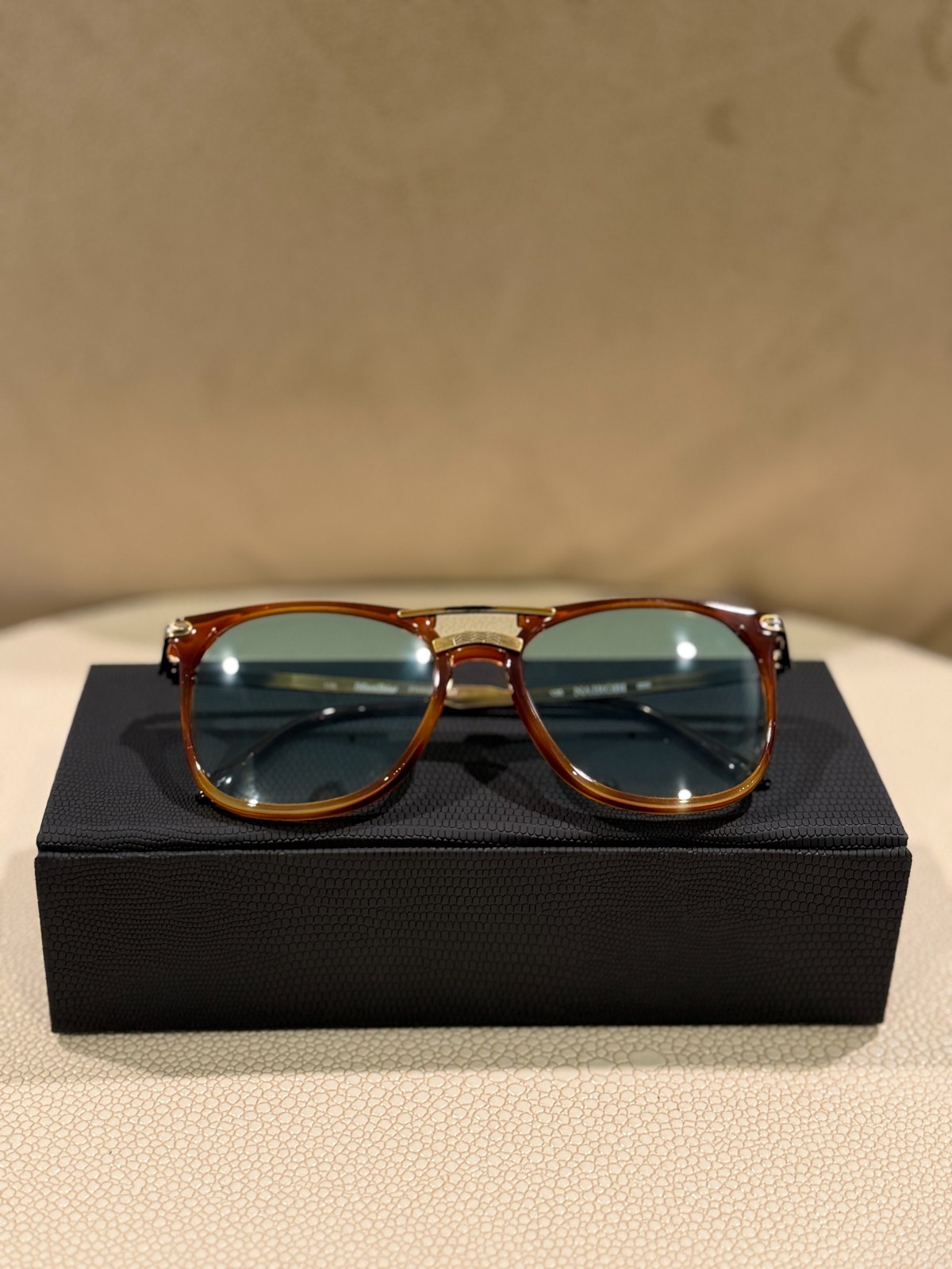Blue Bay by Safilo Nairobi Vintage Sunglasses Custom Lens Blue/Green Tint