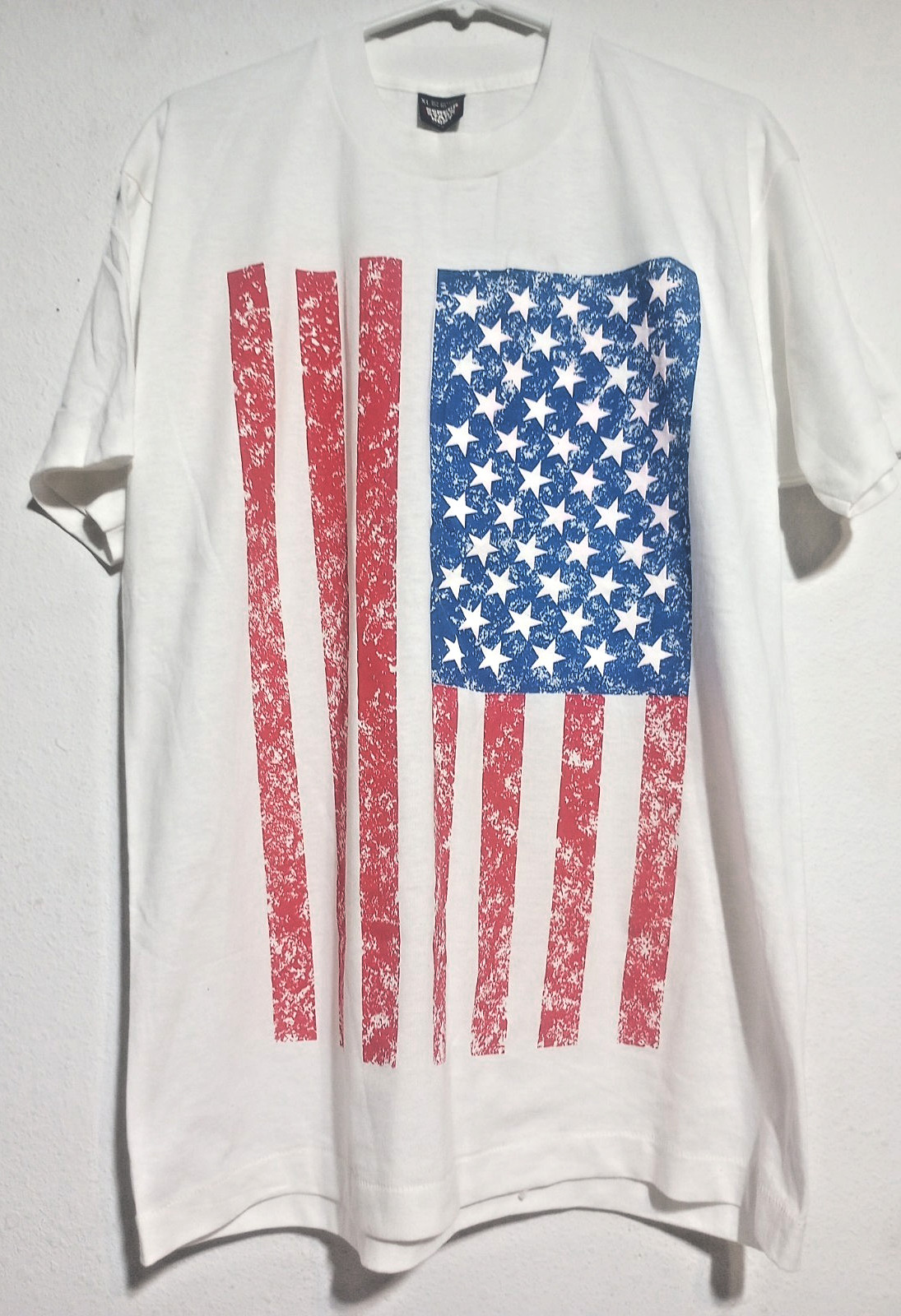 New Vintage T-Shirt Men American Flag USA 50/50  Screen Stars Best 1980\'s XL
