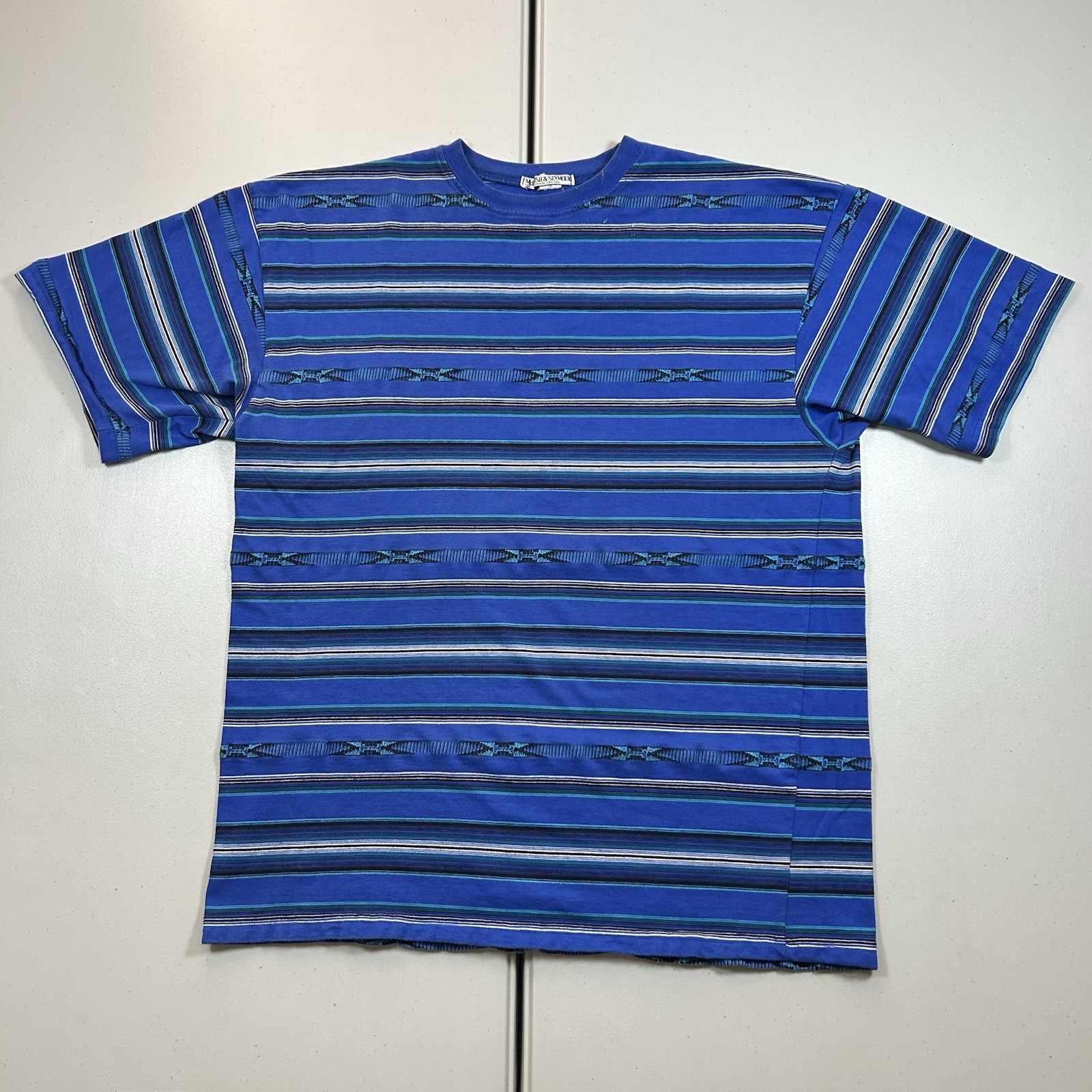 Rare VTG 80s 90s McIntosh & Seymour Striped Surfer Shirt Stussy Tom Tom Large