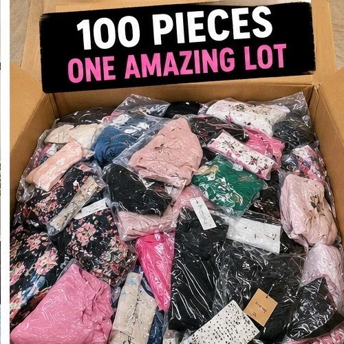 100 Pc Women's Clothing Reseller Lot NEW Amazon Brands Dresses Tops Boutique