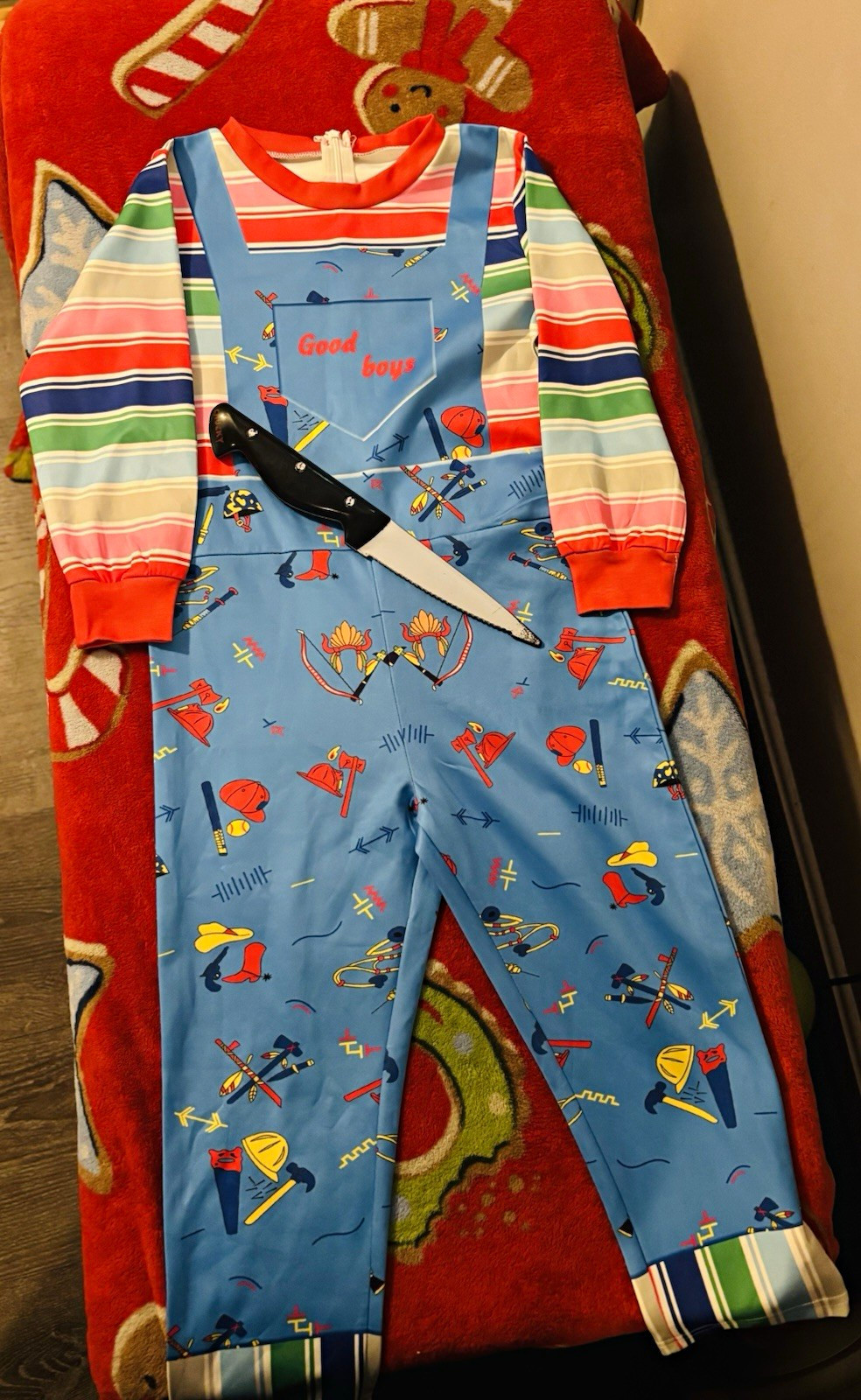 Chucky Good Guys Boys Costume Complete WITH Knife INCLUDED SIZE 6 year old