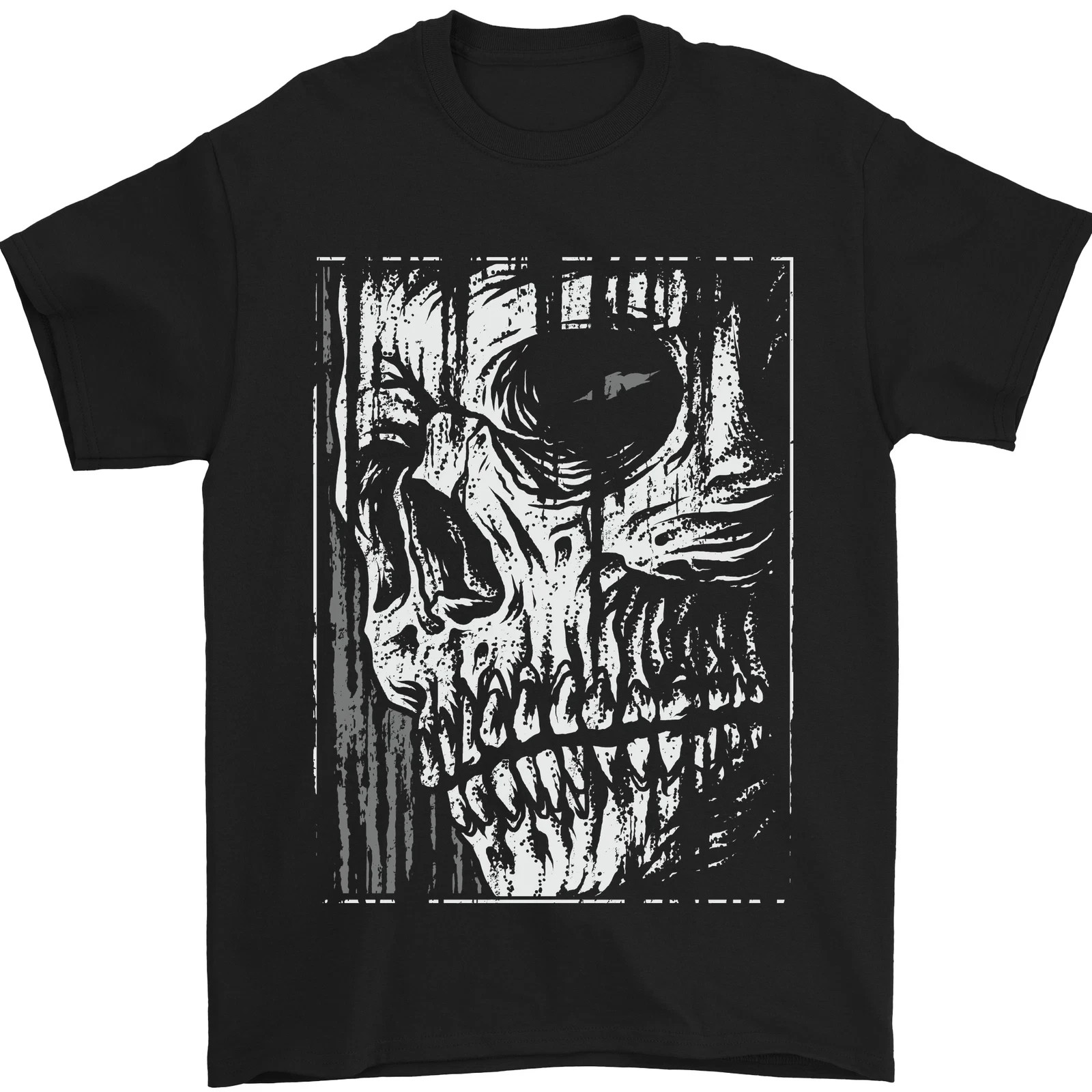 Grim Reaper Skull Gothic Biker Demon Mens T-Shirt