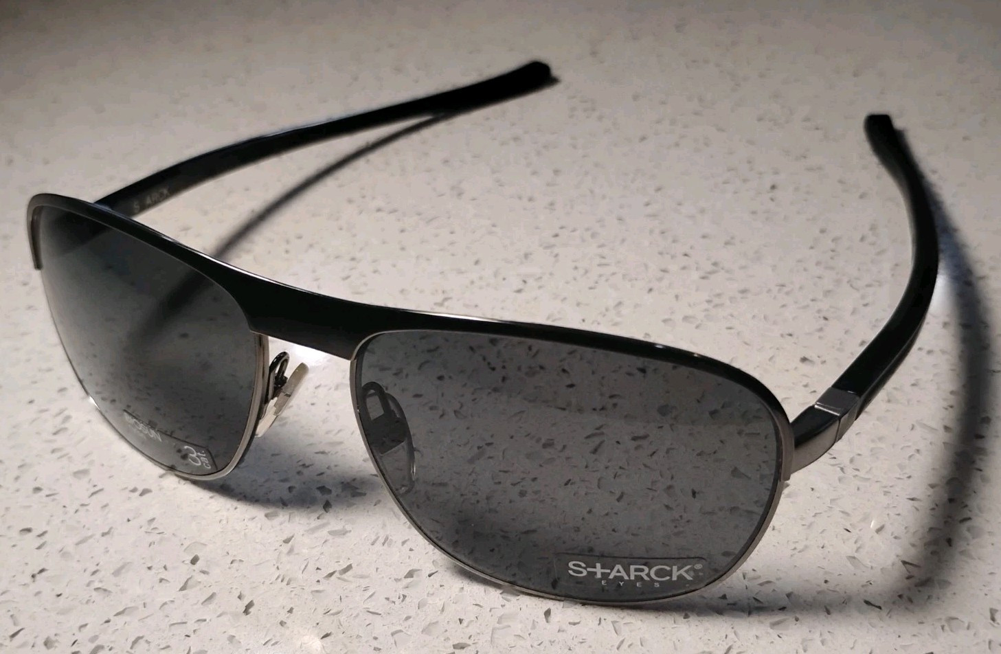 Alain Mikli Sunglasses Silver Black / Black Polarized PL1030 1021 1122