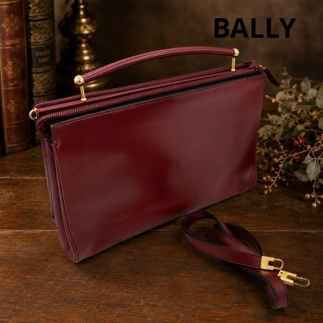 BALLY Vintage Shoulder Bag Made in France 2 Layers One Handle 1a