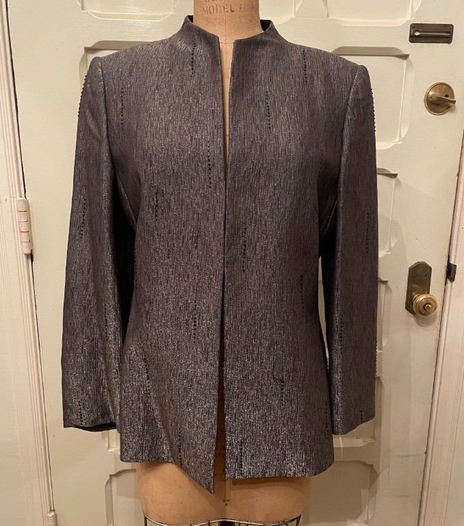 Albert Nipon Vintage 1980s Metallic Designer Jacket