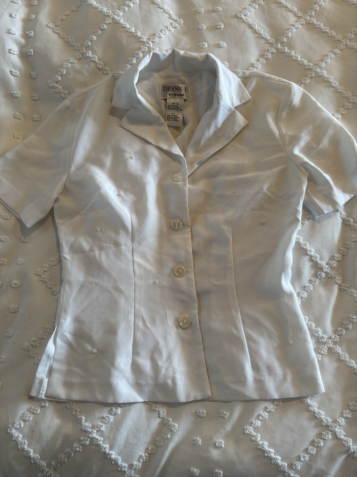 Vintage Y2K Dress-U By Sharon Size 6 Button Down Blouse 