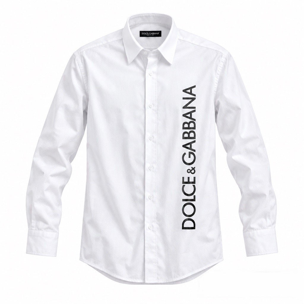 DOLCE&GABBANA Long Sleeve Men's Full Button Down Cotton Slim Shirt